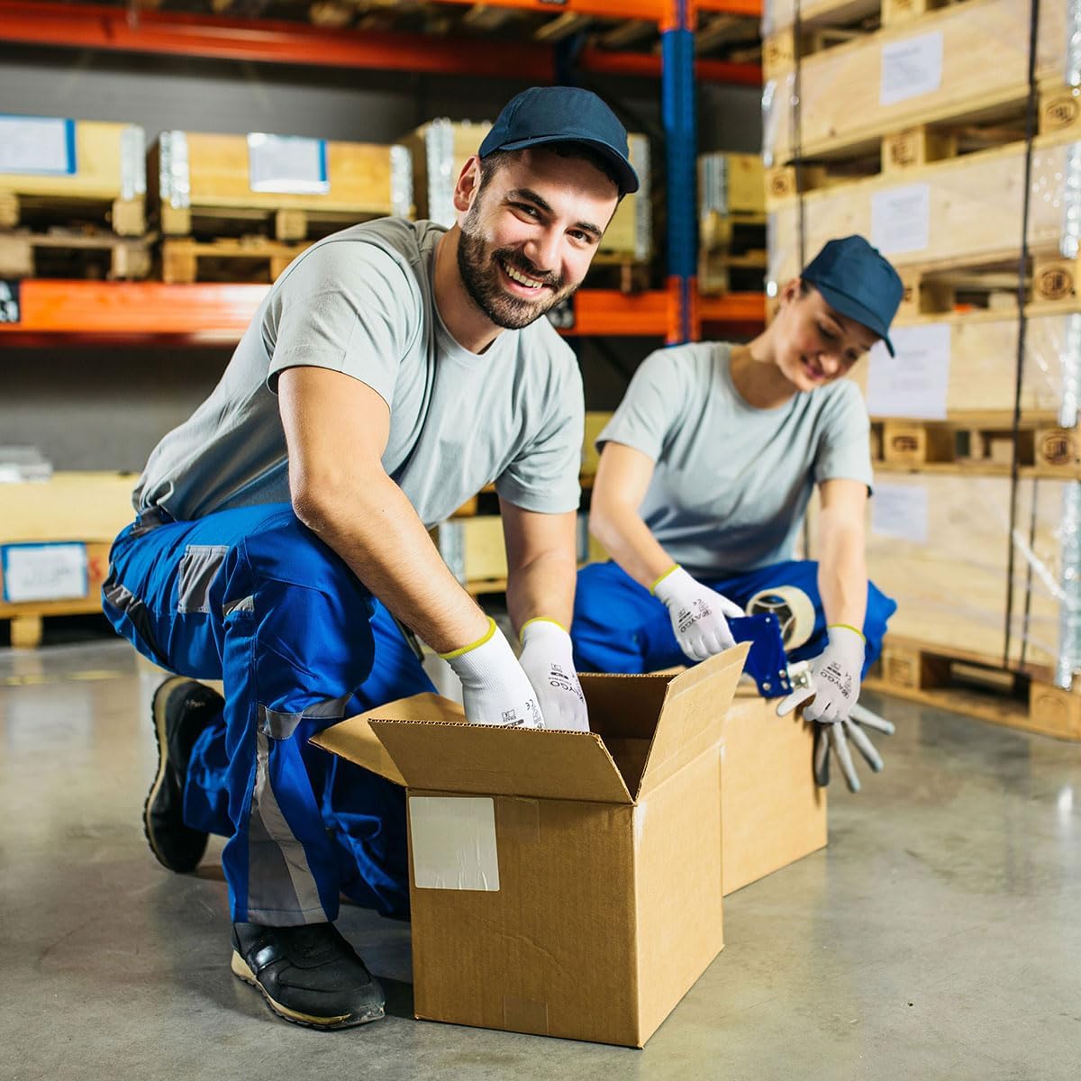 KAYGO Safety Work Gloves PU Coated-60 Pairs,KG11P Seamless Knit Glove with Polyurethane Coated Smooth Grip on Palm&Fingers, for Men and Women, Ideal for General Duty Work (X-Large, White)