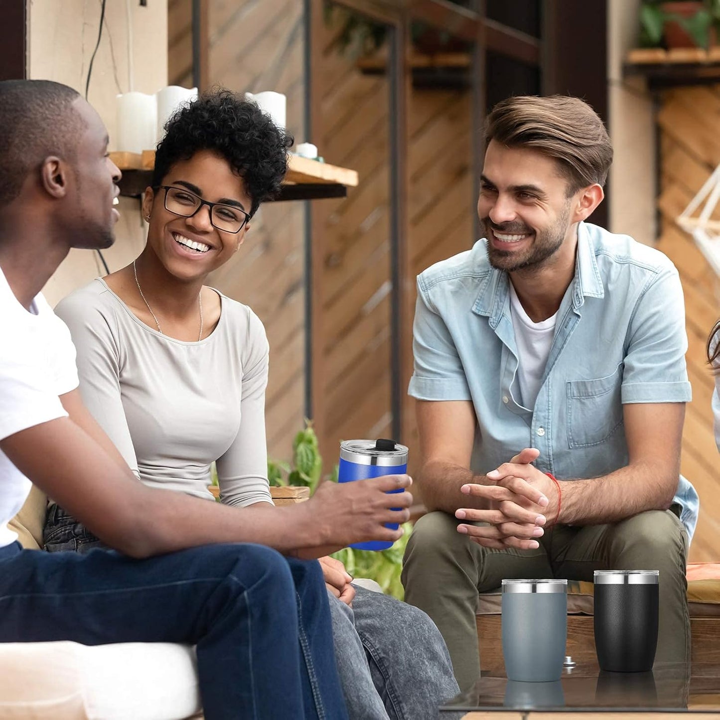 VEGOND Stainless Steel 12 oz Tumblers bulk Vacuum Insulated Double Wall Travel Tumbler with Lid and Straw Reusable Tumbler, Grey 1 Pack