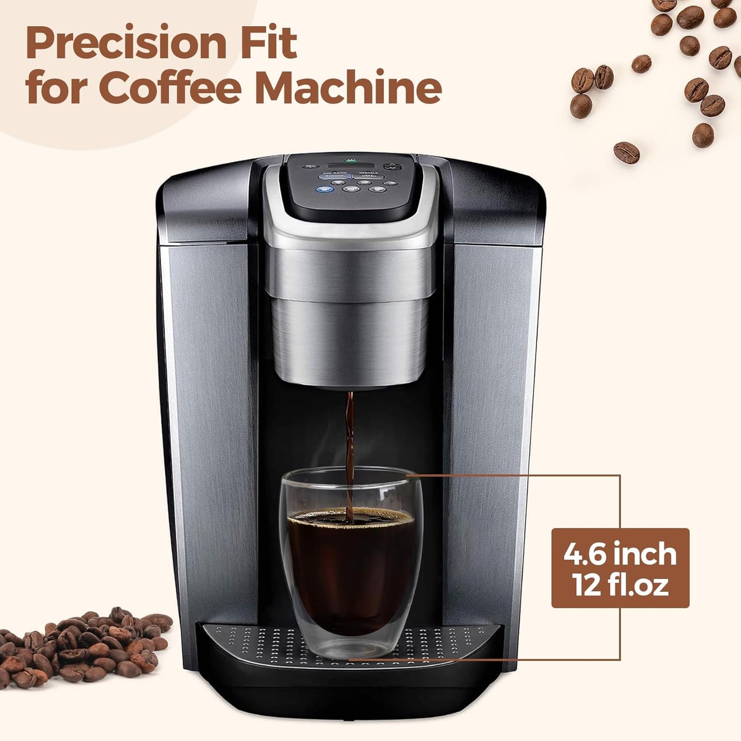 ComSaf Glass Coffee Mugs Set of 6, Double Wall Insulated Thermal Cups 12oz, Clear Glass Coffee Cup for Tea/Juice/Milk, Latte Cappucino Espresso mug Glassware Gift for Christmas Birthday