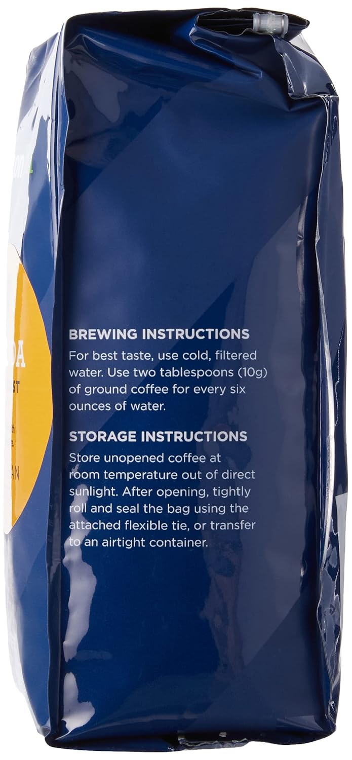 Amazon Fresh, Rwanda Whole Bean Coffee, Light Roast, 12 Ounce