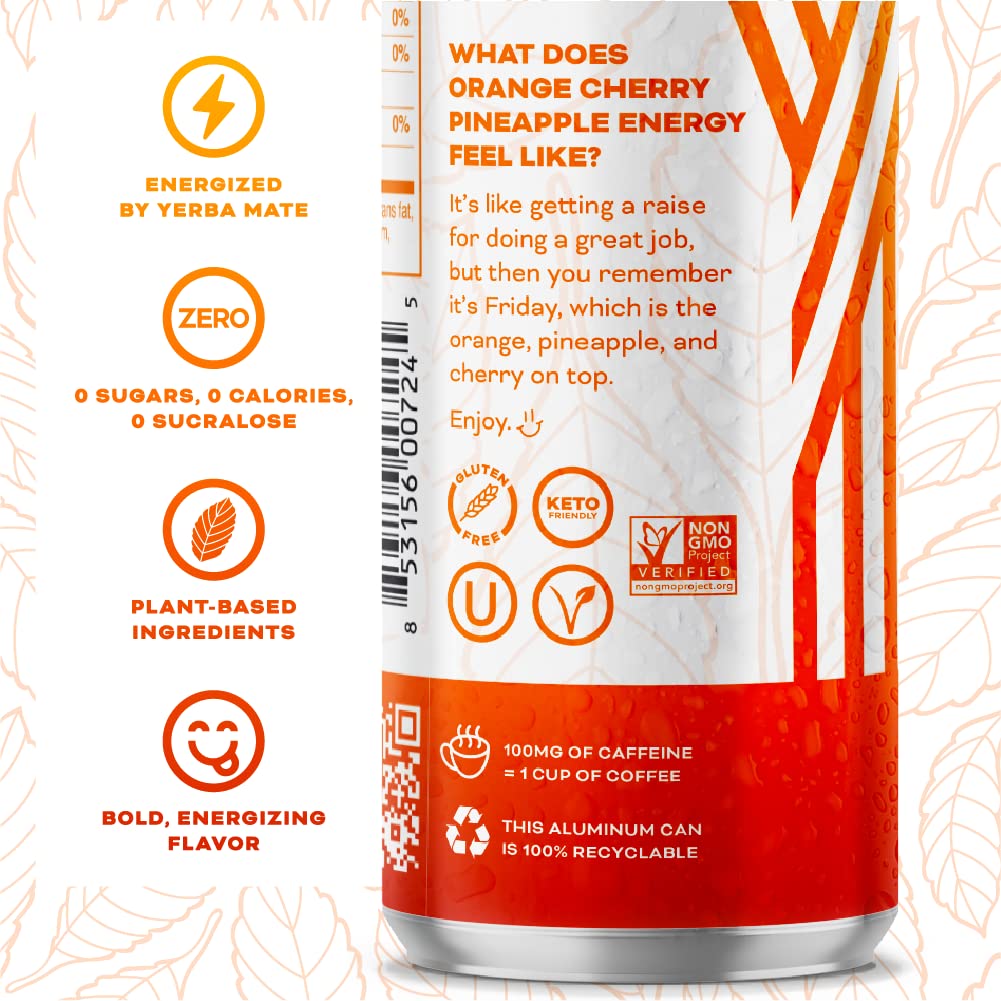 Yerbaé Energy Seltzer & Beverage Bundle - 16oz & 12oz Variety 24-Pack, 0 Sugar, 0 Calories, 0 Carbs, Energized by Yerba Mate & Plant-Based