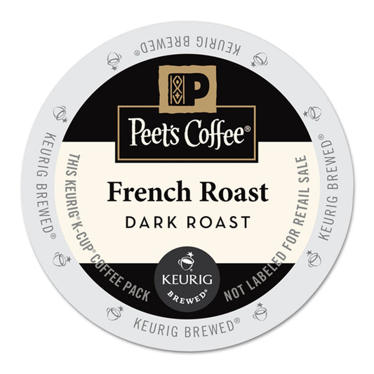 Peet's Coffee French Roast, Dark Roast, 22 Count Single Serve K-Cup Coffee Pods for Keurig Coffee Maker
