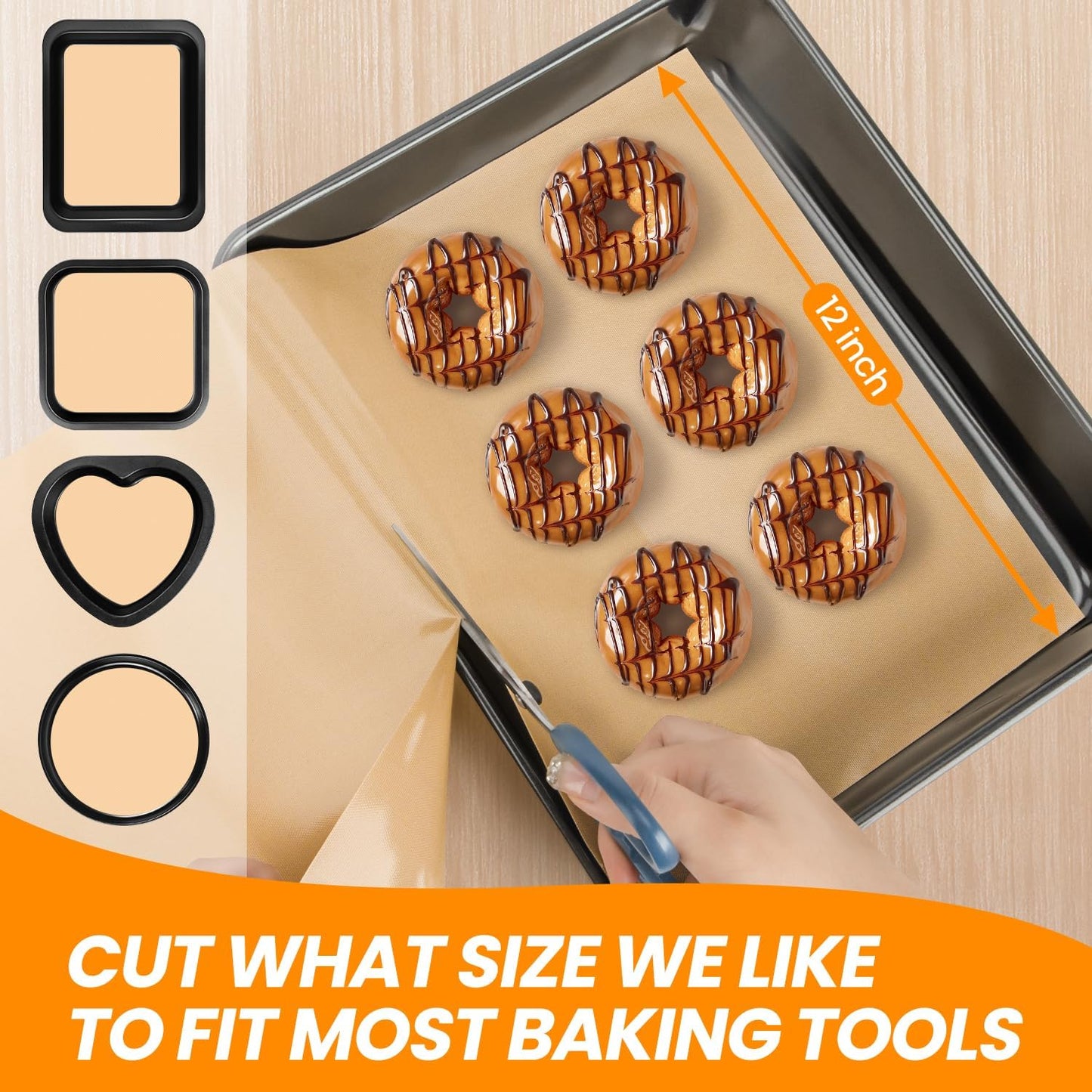 Silicone Baking Mat Roll- Non Stick Best German SIlicone- Heat Resistant Silicone Pastry Mat for Dough Rolling, Non-slip Countertop Protector Mat, Freeze Dryer Mat for Making Cookie Pie Bread Pizza