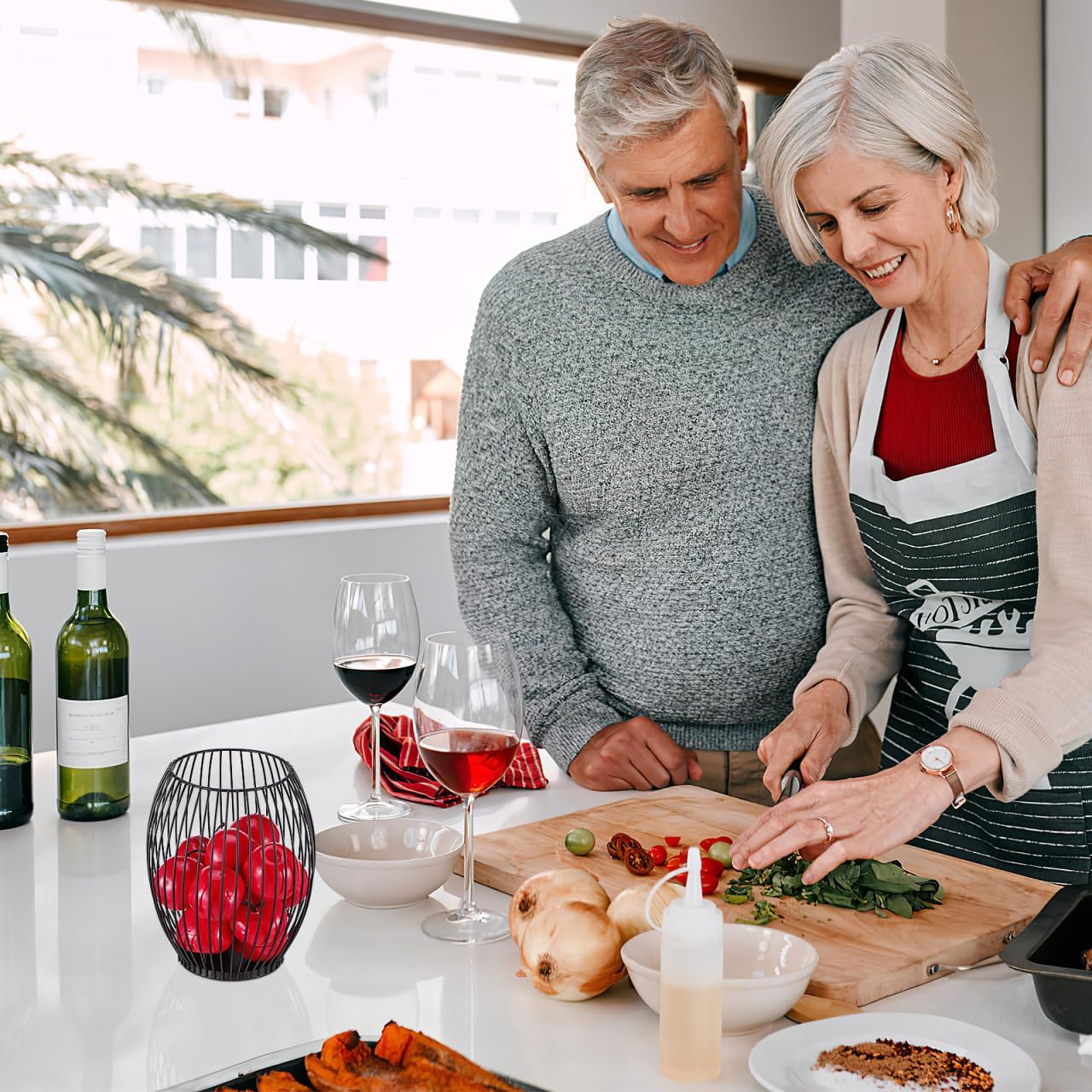 Luxshiny Coffee Pod Holder, Metal Espresso Pod Baskets Black Wire Baskets for Counter Small Space Storage Station Organizer Coffee Bar Accessories - 5.31"W x 6.09"H