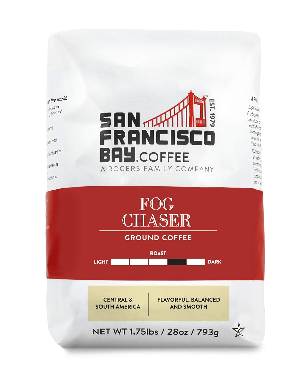 SF Bay Coffee Fog Chaser 28 Ounce Ground Medium Dark Roast