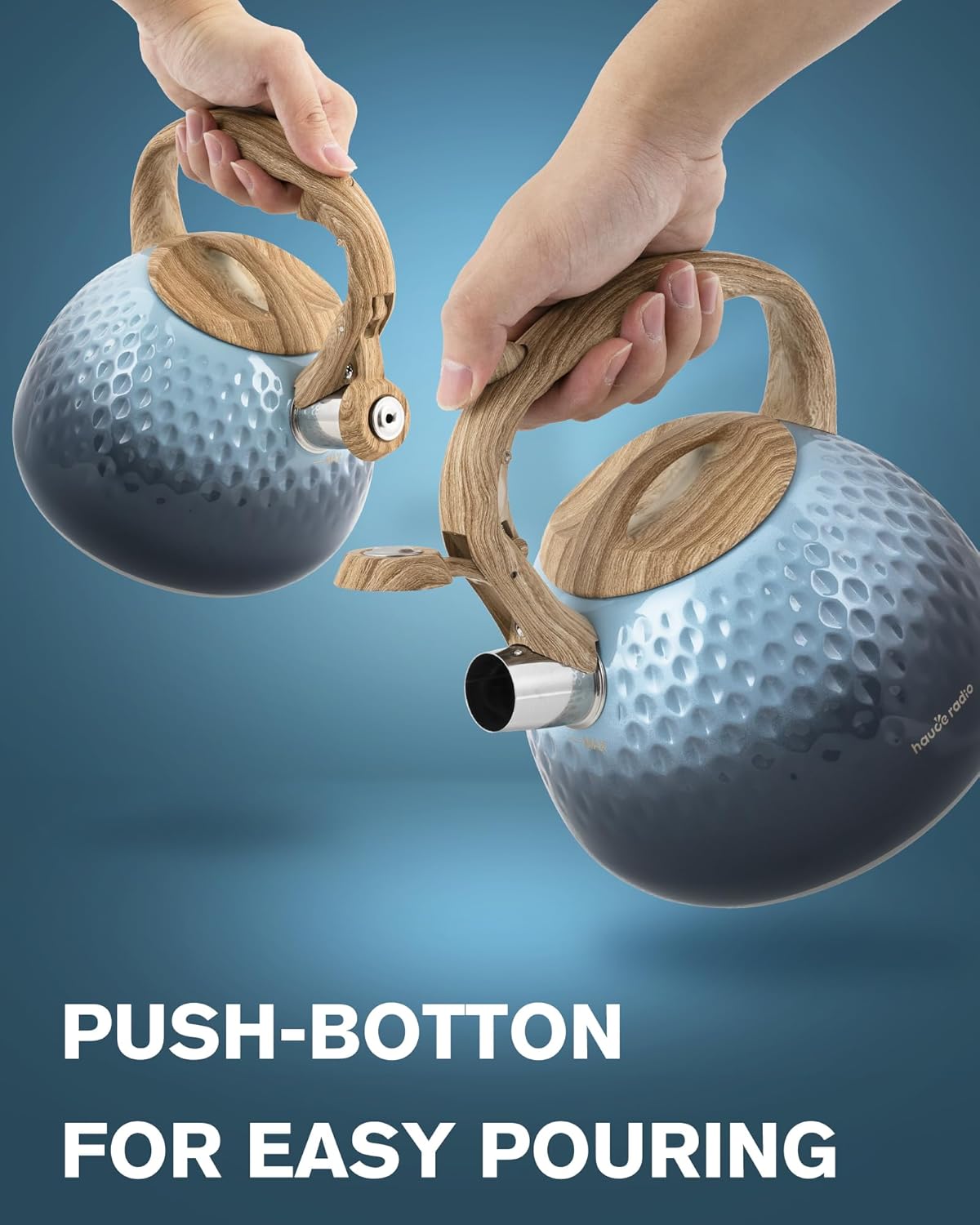 Tea Kettle, Loud Whistle Tea Kettles for Stovetop,Food Grade Stainless Steel Tea kettles for Stove Top with Anti-hot Ergonomic Handlefor Tea, Coffee, Milk,2.5QT