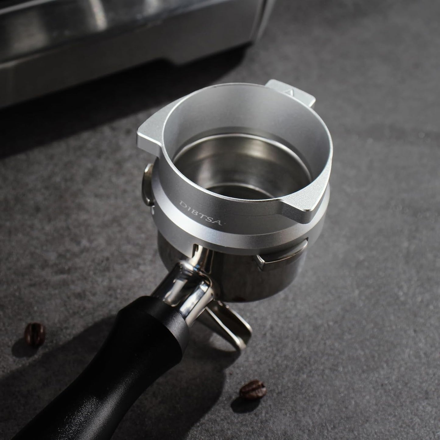 Espresso Dosing Funnel Compatible with Breville/Sage 54mm Portafilter, Aluminum Alloy, Silver