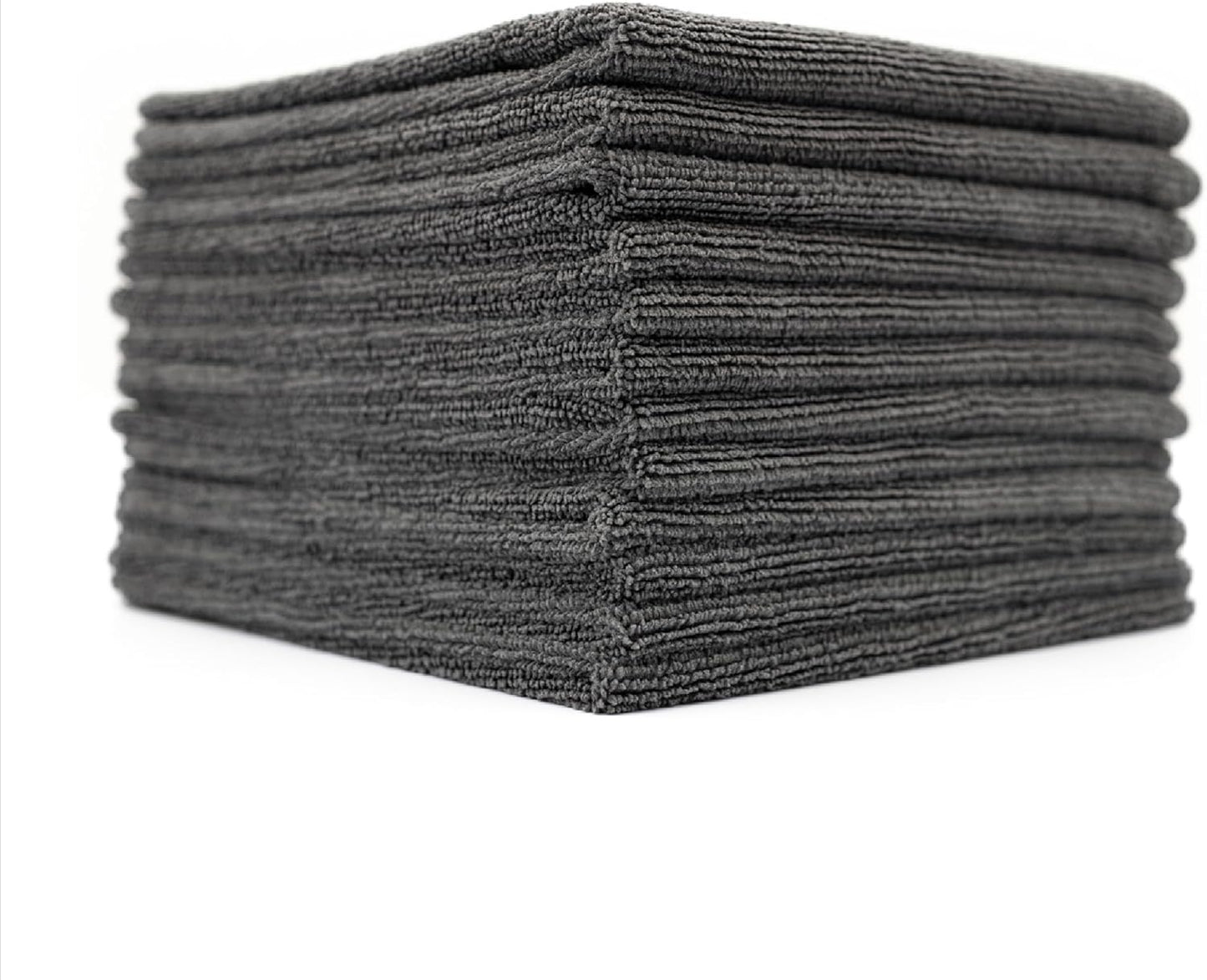 The Rag Company - All-Purpose Microfiber Terry Cleaning Towels - Commercial Grade, Highly Absorbent, Lint-Free, Streak-Free, Kitchens, Bathrooms, Offices, 300gsm, 12in x 12in, Grey (12-Pack)