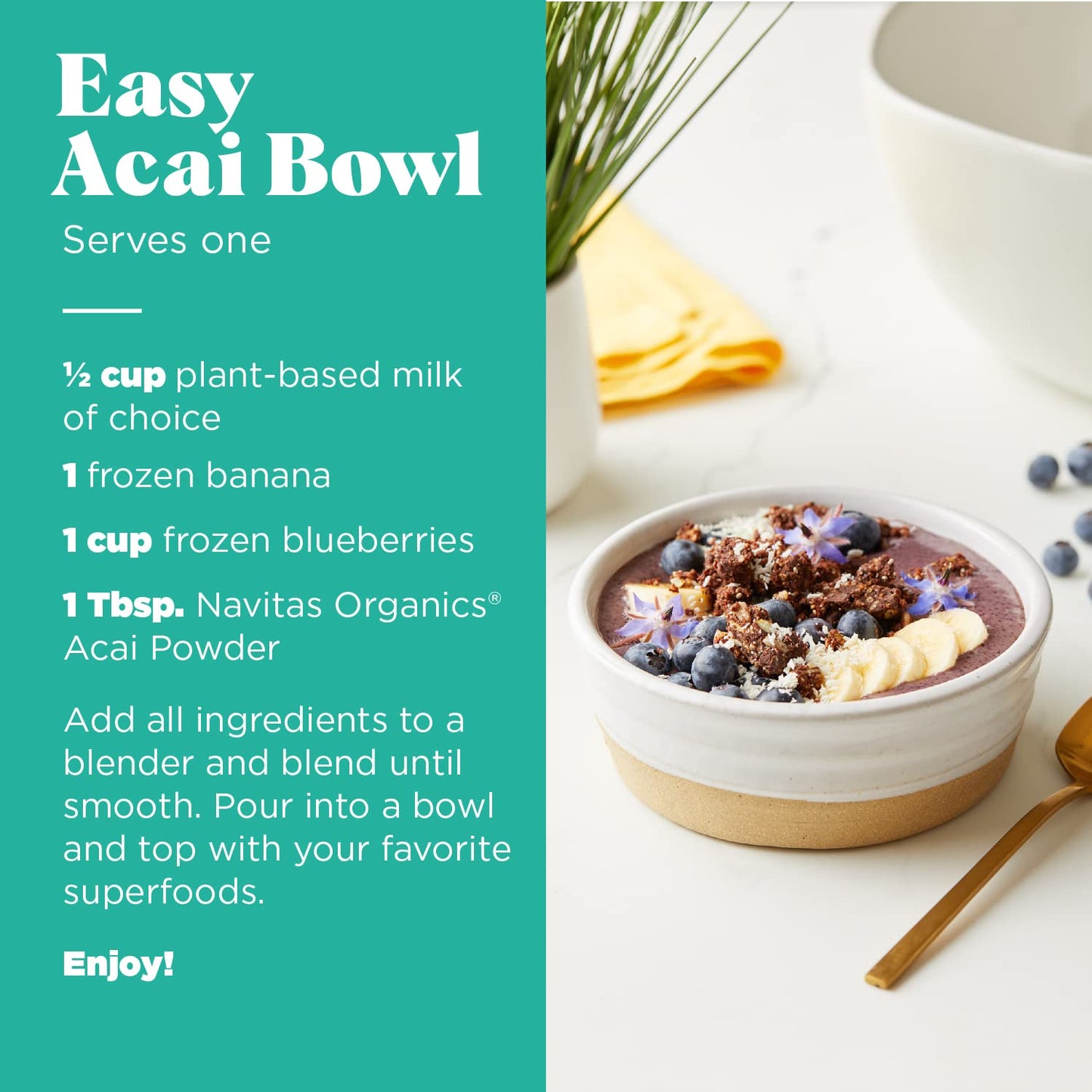 Navitas Organics Acai Powder, 4oz. Pouch, 38 Servings