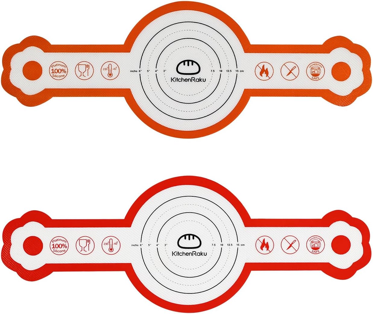 Cook's Aid 2 Pcs Silicone Bread Sling for Dutch Oven, Non-Stick Bread Baking Mat Set, Reusable Sourdough Bread Sling with Long Handles for Easier Transfer for Dough