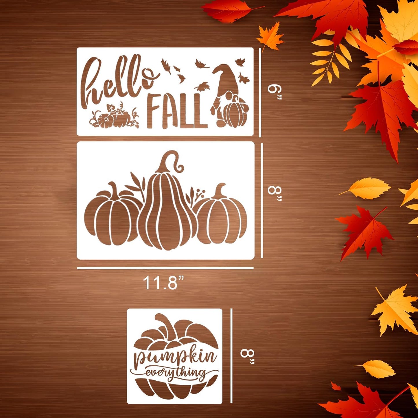 Fall Stencils for Painting on Wood Pumpkin Stencil Thanksgiving Stencils for Door Mats Porch Hanger Fabrics Decor