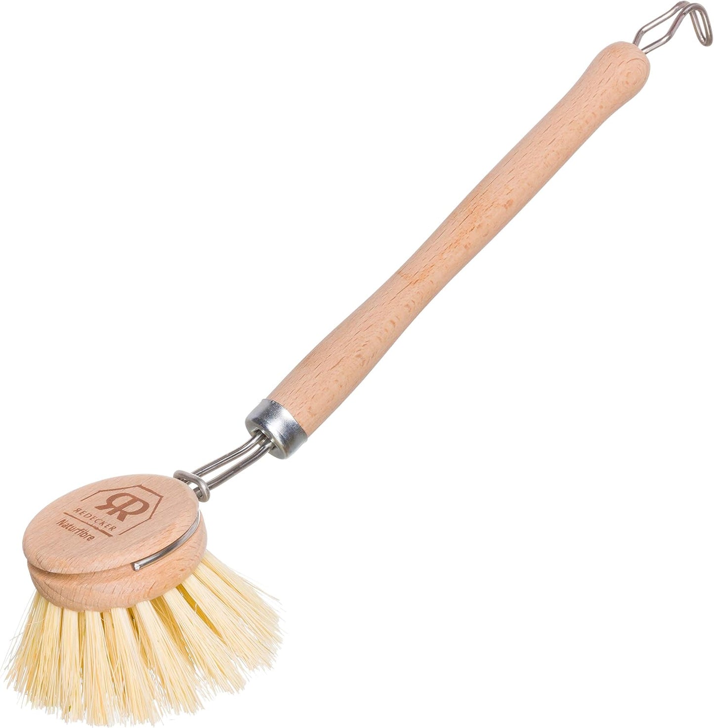 REDECKER Tampico Fiber Bristle 1-1/2-Inch All-Purpose Kitchen Dish Scrub Brush with Beechwood Handle, Bamboo Dish Brush - Wooden Dish Brush with Handle for Pots, Pans, and Kitchen Utensils