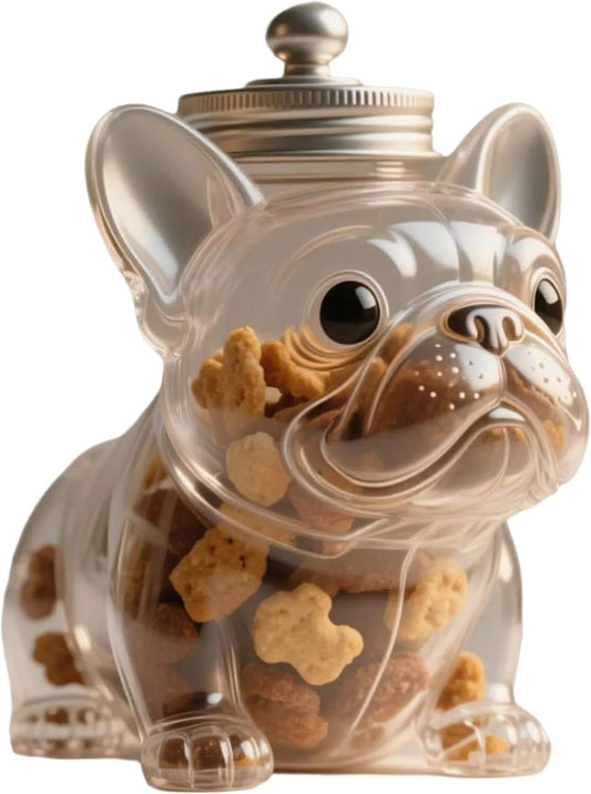 French Bulldog Snack Jar – 2025 New Cute Airtight Storage Container, Multi-purpose Jar for Dog Snacks, Cookies, Candy, Coffee Pods, Kitchen Organization, Pet Lovers Gift(French bulldog A)