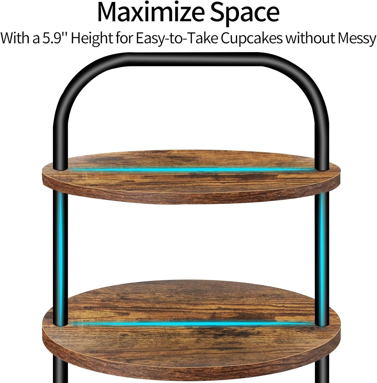 Cupcake Stand for 50 Cupcakes, 3 Tier Wooden Cupcake Stand Large Cupcake Stand Dessert Table Display Set Cupcake Tower Serving Trays for Party Supplies Vendor Display Farmhouse Decor