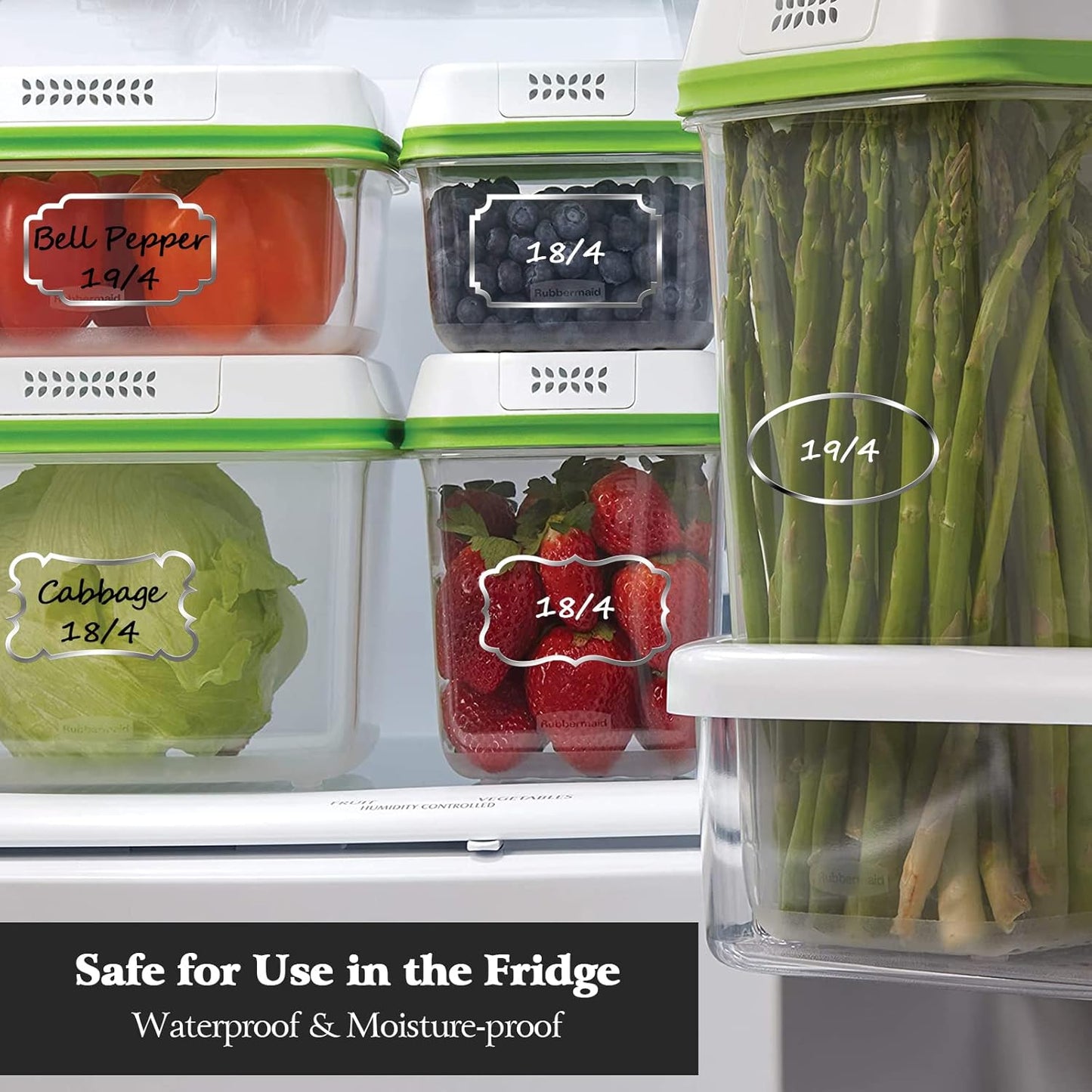 Kitchen Pantry Food Containers Clear Labels with Silver Border, 138 Waterproof Removable Write-on Sticker Labels Tags to Organize Spice Jars Condiment Flour Sugar Canisters Storage Bins,Free 2 Markers