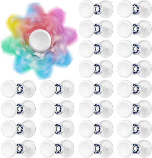 NiArt Fidget Spinner Toy DIY Bearing with Caps Set of 24, MR137 0.5" Single-Sealed Chrome Steel Bearing Balls Replacement High Speed 13mmx7mmx4mm Epoxy Resin Casting Craft Skateboard Stress Reliever