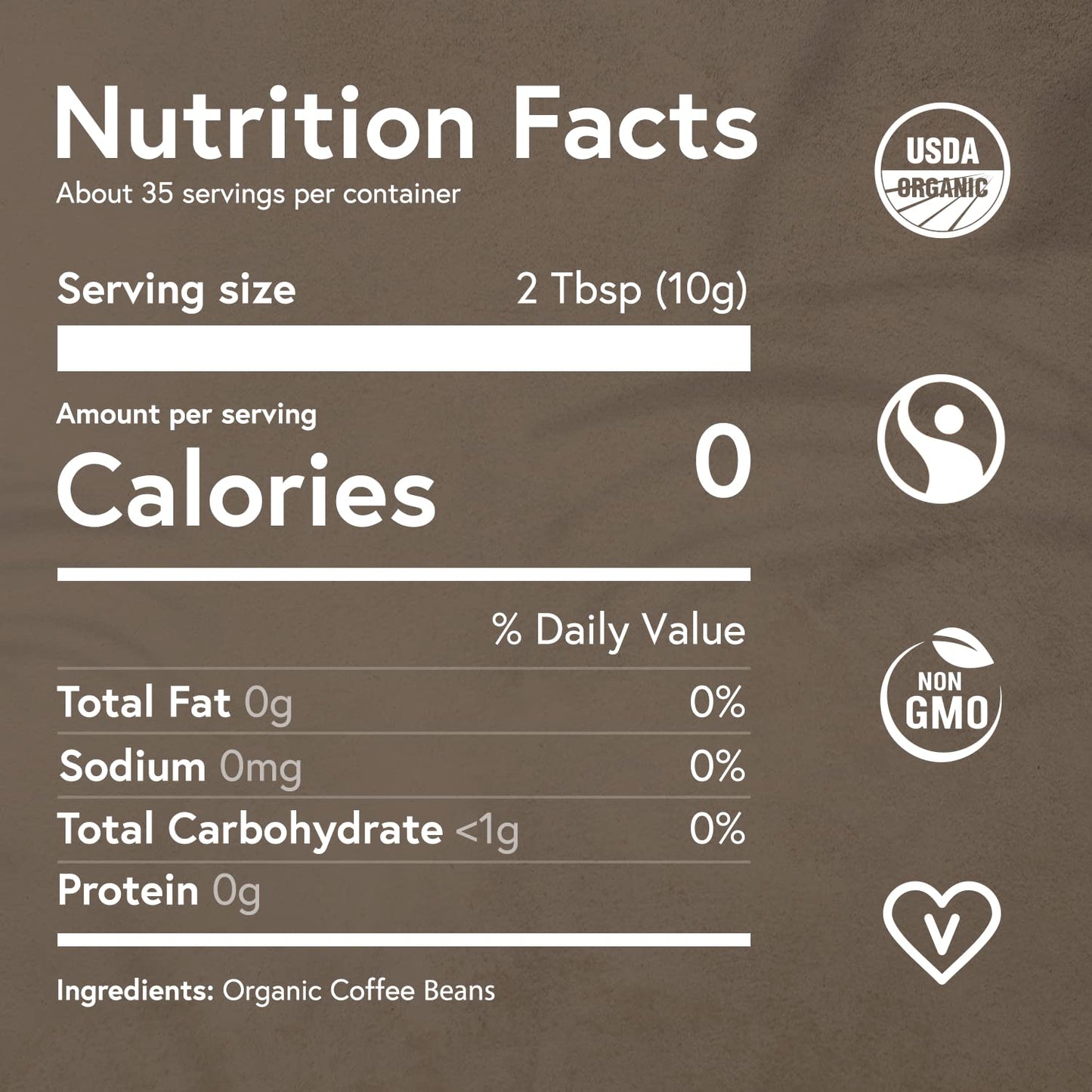 Fabula Coffee Decaf Medium Roast Whole Beans - Organic - Low Acid - Single Origin - Non-GMO - Mold Free - 12 Ounces