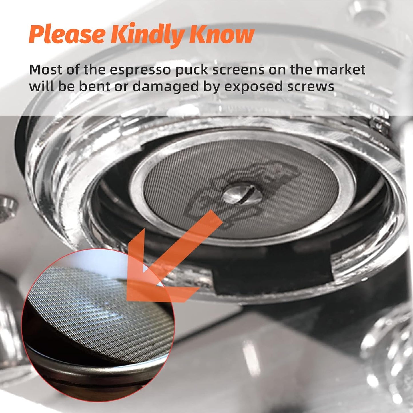 MHW-3BOMBER 58.5mm Espresso Puck Screen 2 Packs Metal Espresso Filter Reusable Coffee Filters for 58mm Portafilter Basket 0.8mm Thickness Titanium Coating Black FG7012-OS