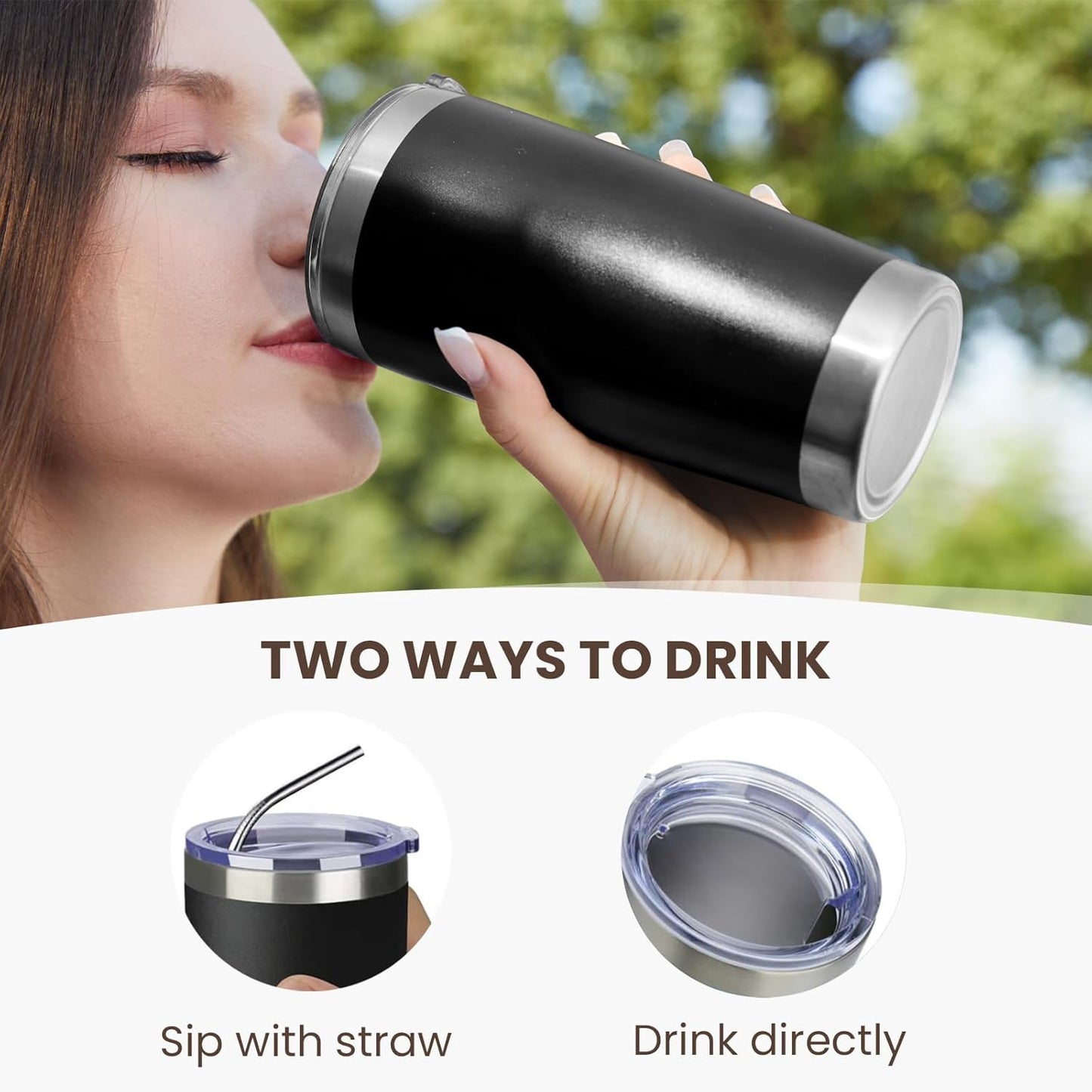 MEWAY 20oz Tumbler 4 Pack Double Wall Vacuum Insulated Travel Mug Bulk, Stainless Steel Tumblers with Lid and Straw, Durable Powder Coated Coffee Cups for Cold & Hot Drinks (Rose Gold, 4)