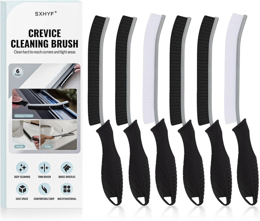 SXhyf Crevice Cleaning Brush - Grout Scrub Brush, House Cleaning Supplies, Gap Cleaning Tools, Home Essentials, Gifts for Women Men, Hard Bristle Crevice Cleaner Brush for Household Use, Bathroom