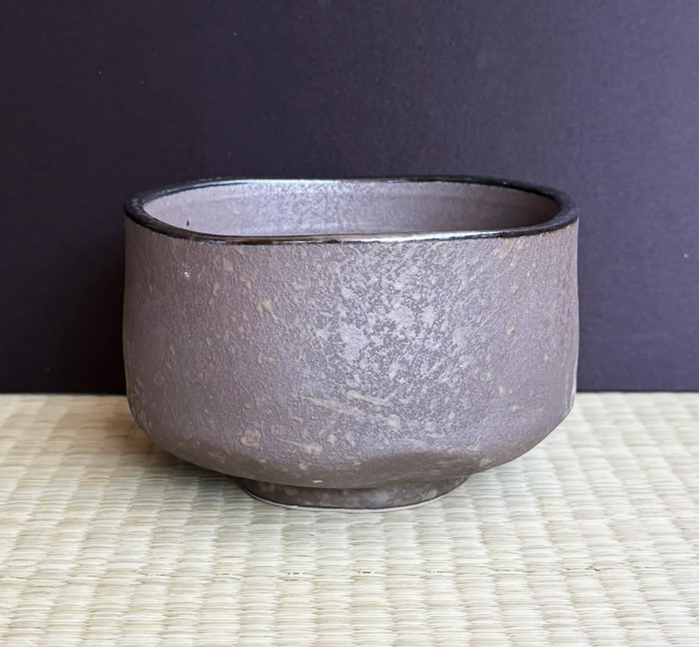 Japanese Traditional Handcrafted Mino Matcha Chawan Tea Bowl Cup Ceremony Tableware Pottery (Gin Kesshou)