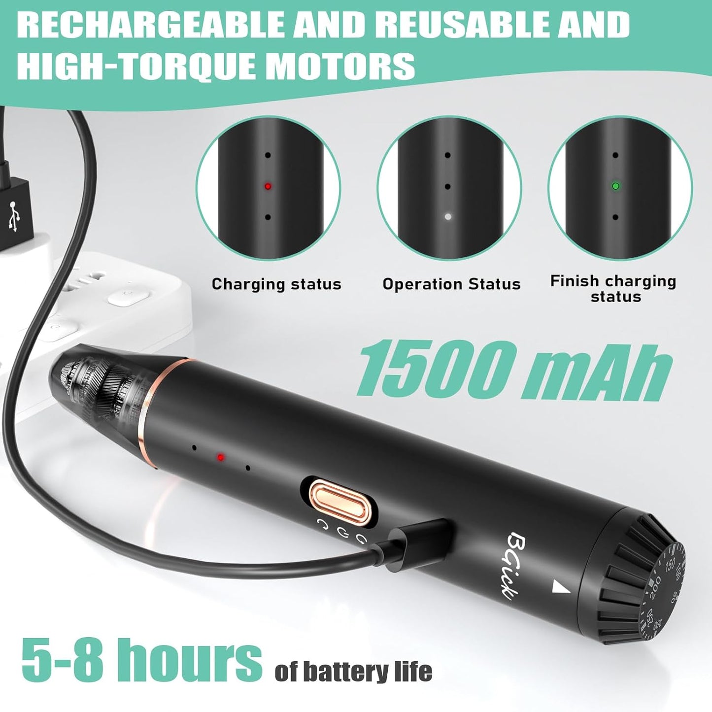 Upgraded Resin Mixer, Handheld Rechargeable Mixer with Minimizing Bubbles,Epoxy Resin Mixer for Resin, Silicone Mixing, Resin Molds, DIY Crafts (Included 4 pcs Paddles) (Black)