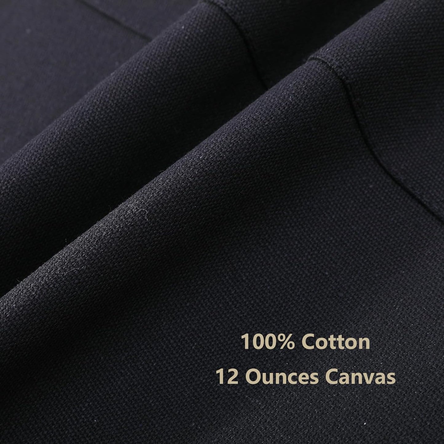 AFUN Chef Aprons for Women Men with Large Pockets, Cotton Canvas Cross Back Water Repellent Work Apron, Size M to XXL (Black)