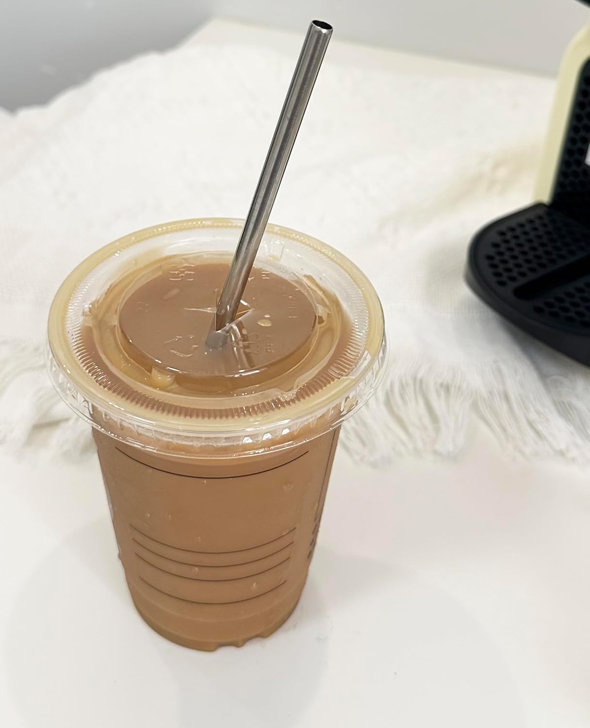 10 Pcs Stainless Steel Straws, Reusable Drinking Straws, 5 Straight + 5 Bent Metal Straws Set With 2 Pcs Cleaning Brushes (Silver, 8.5 Inch)