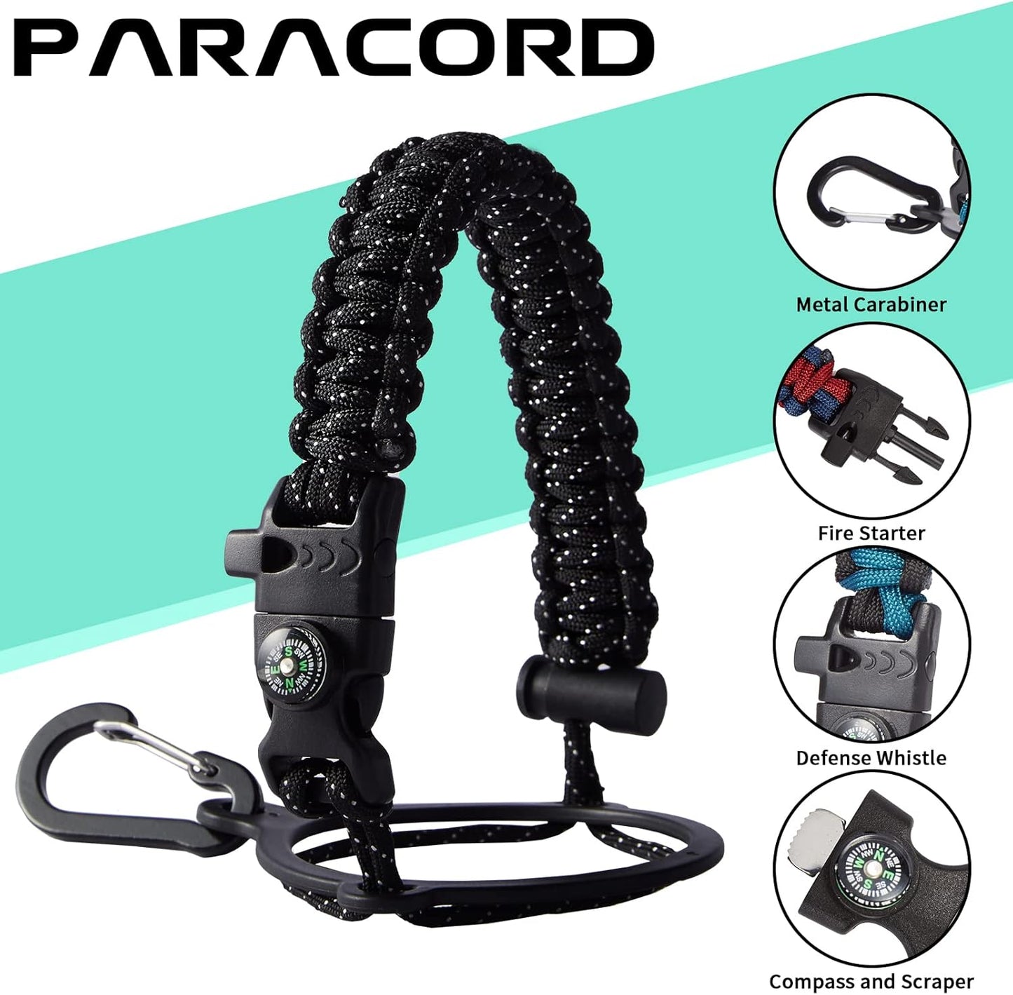 32OZ Water Bottle with Straw & Strap, BPA Free Insulated Water Bottle Keeps Cold 48H Hot 24H, Double-Wall Sport Water Bottle with Sleeve Carrier, Stainless Steel Bottle for Kids Men Woman Xmas Gift