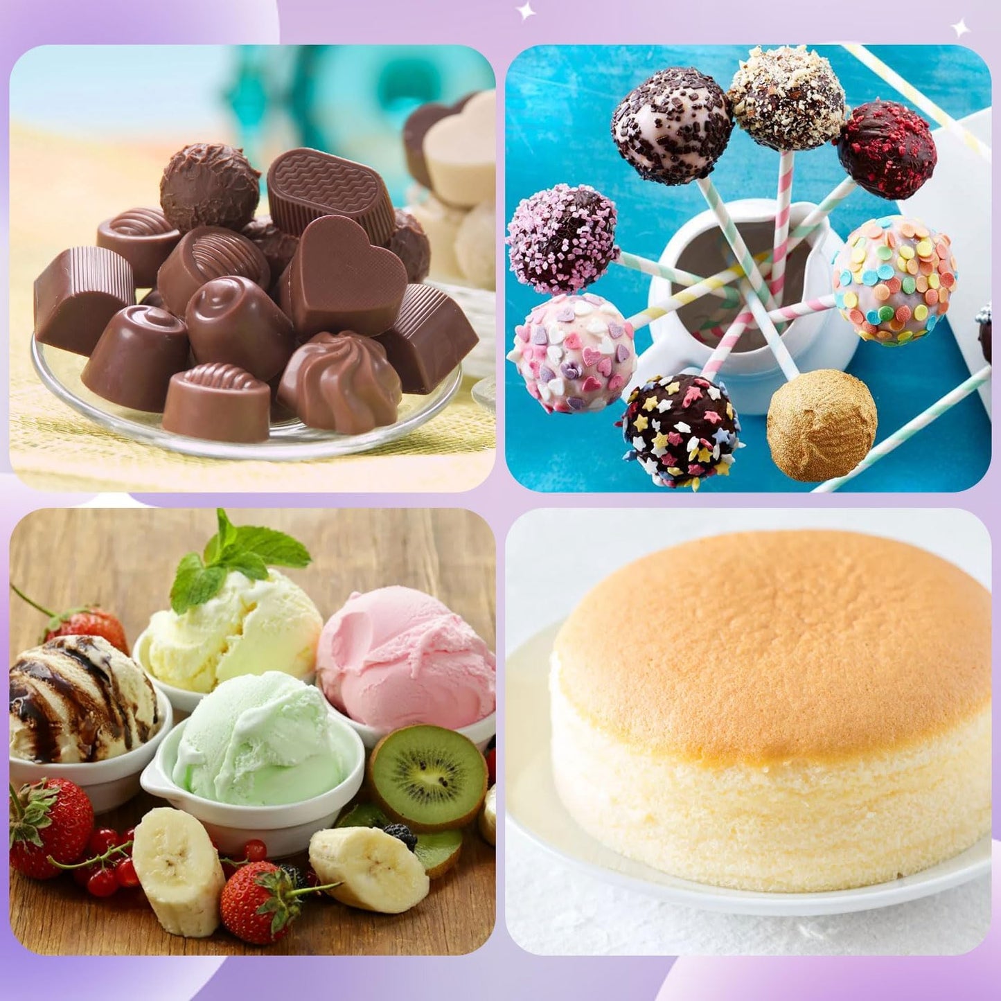 Cake Pop Mold Set - 3 in 1 Detachable Lollipop Cakepop Molds Include 100 Cake Pop Bags Sticks Twist Ties and 1 Decorating Pen for Lollipop Candies Chocolates Baking Supplies