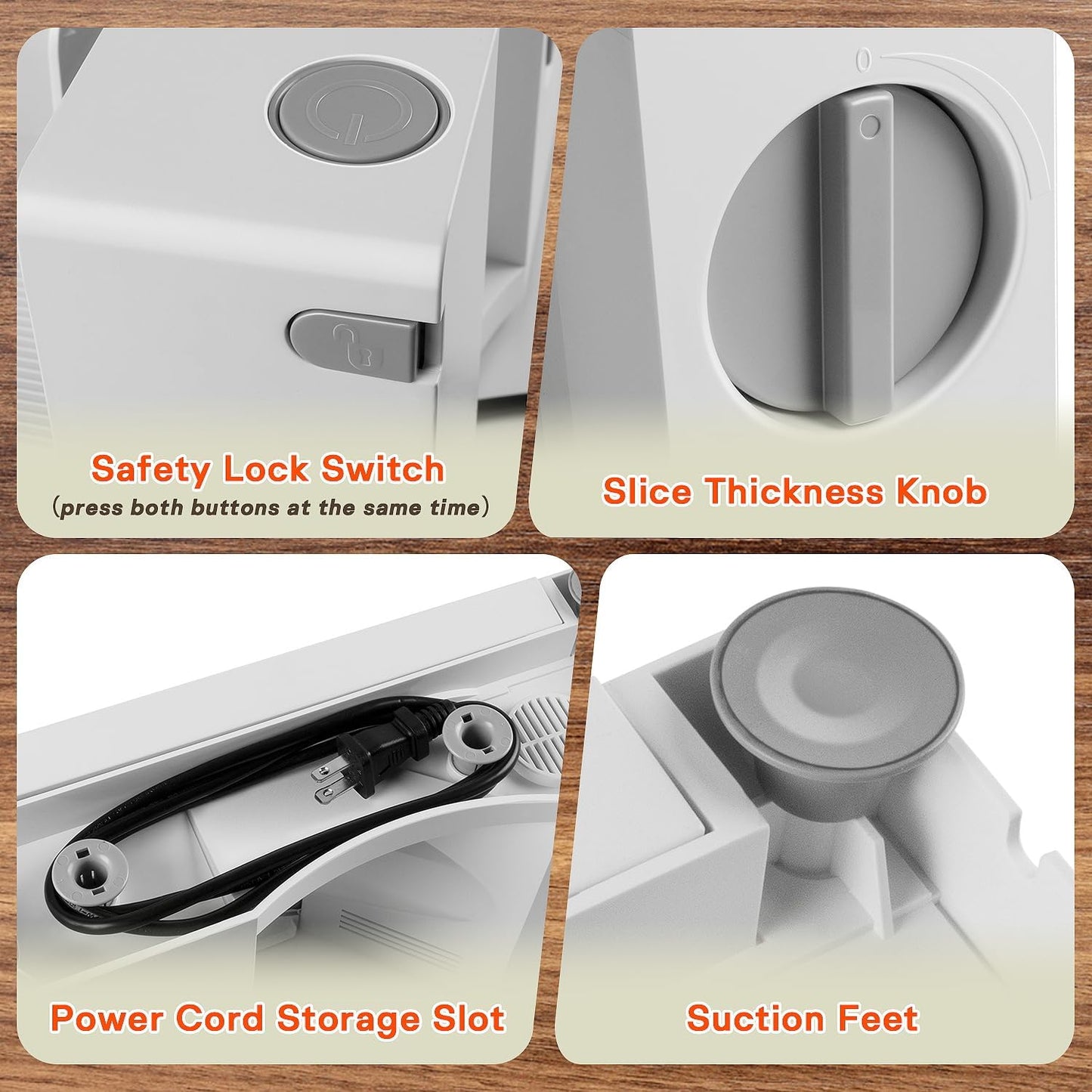 CUSIMAX Meat Slicer for Home,Foldable Meat Slicer with Child Safety Switch and 2 Removable Blades,Electric Deli Slicer Adjustable Thickness 0-20mm for Cut Meat,Cheese,Bread,Fruit,Storage Bag