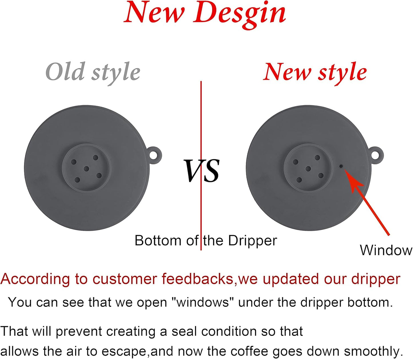 Collapsible Coffee Dripper Pour Over Coffee Filter, Silicone Reusable Coffee Maker,Paperless Coffee Brew Maker,Dishwasher Safe,Carabineer for Hiking, Backpacking,Camping,Home,Office(Grey)