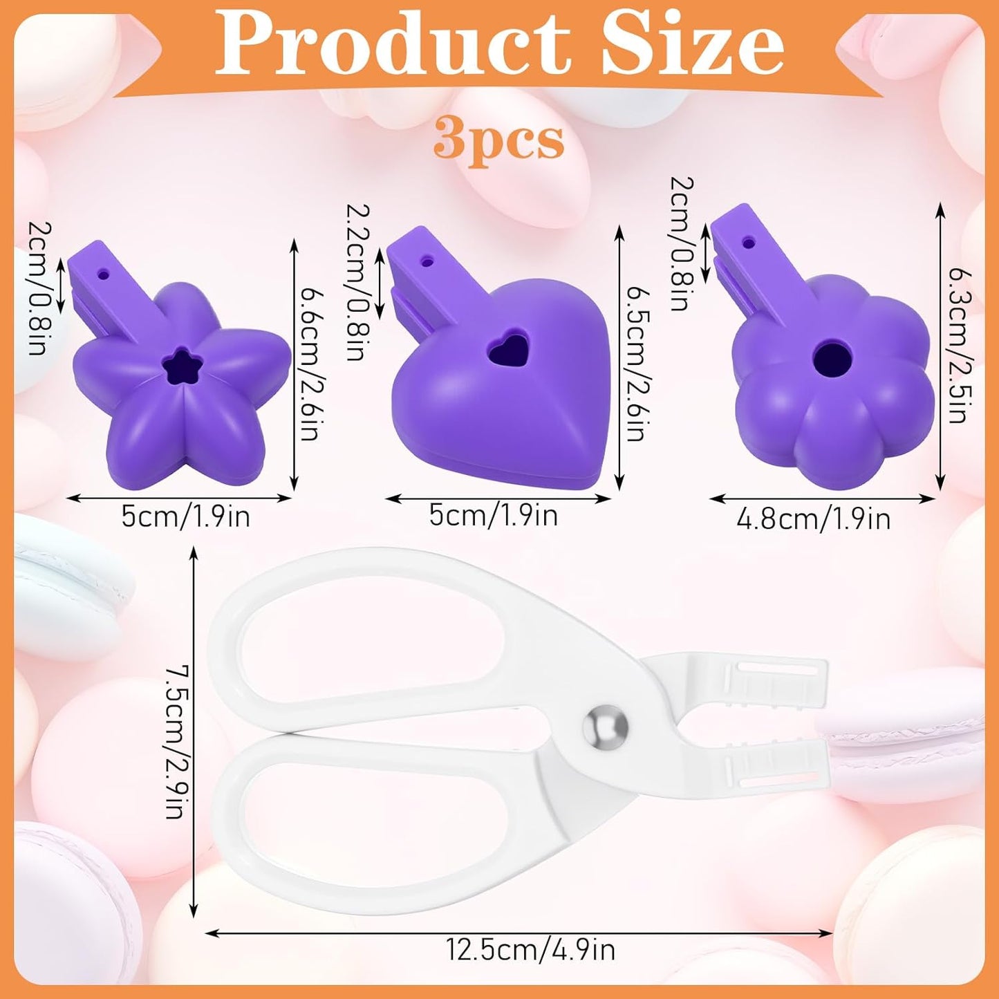 3 Set Cake Pop Molds with Detachable Anti slip Handle, Heart Flower Star Silicone Molds Kit Set, Cake Pop Mold for Lollipop Candies Chocolates