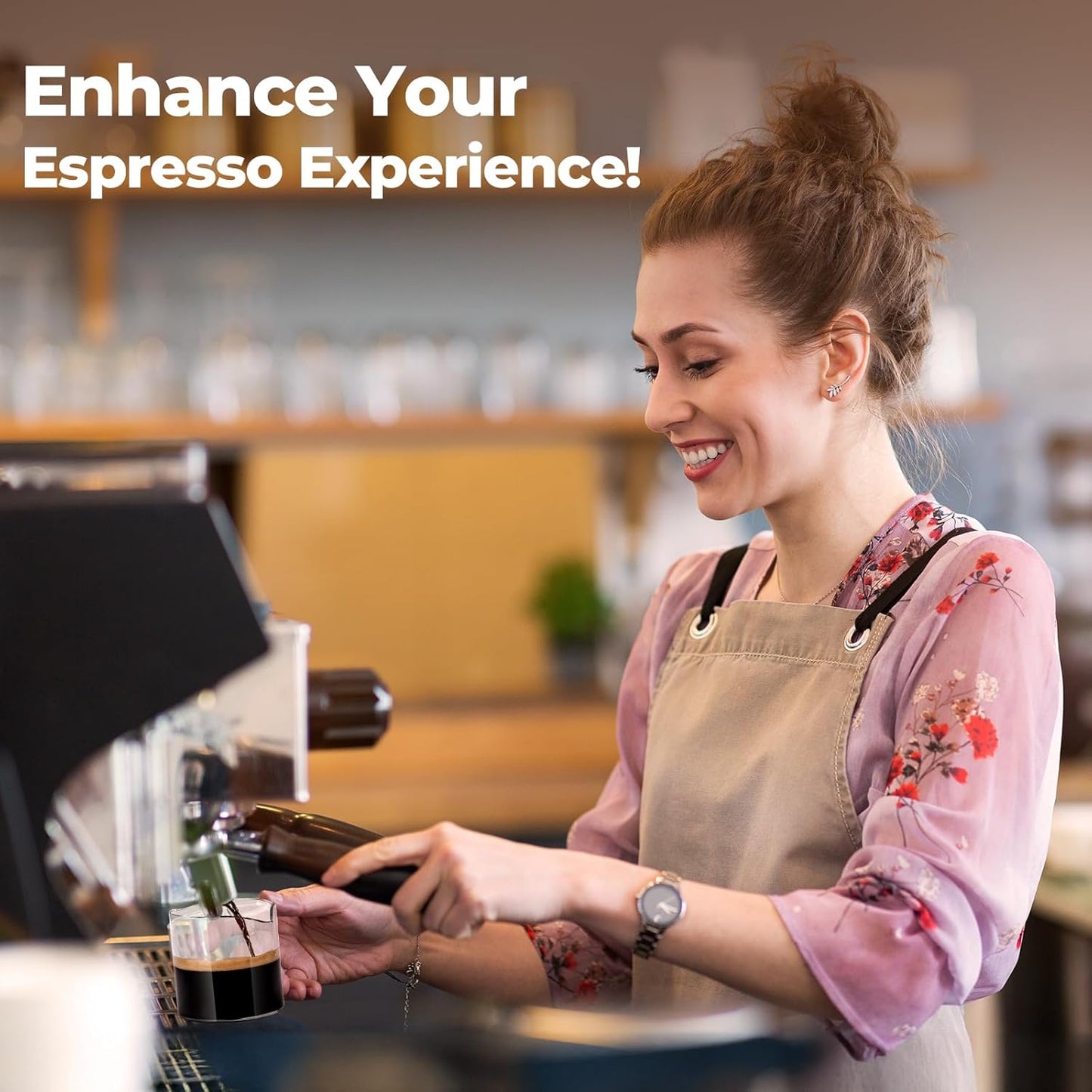 Espresso Cups Set of 2, 4 Oz Espresso Shot Glass with Handle Double Spout Cups Clear Glass Milk Cup Coffee Accessories Great for Making Coffee Desserts Salad Dressing