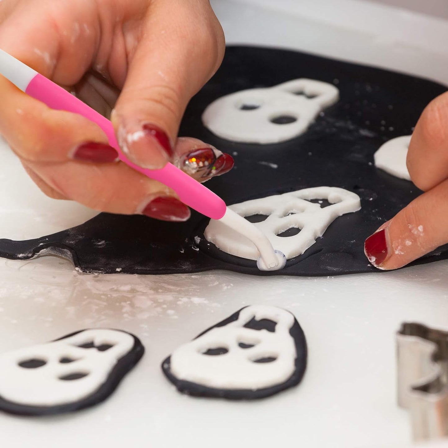 Patelai 10 Pcs Food Safe Paint Brushes Fondant Tools for Cake Baking Chocolate Sugar Cookie Decoration Cake Brushes for Luster Dust Pastry Decorating Supplies with Fondant and Gum Paste Tool(Purple)