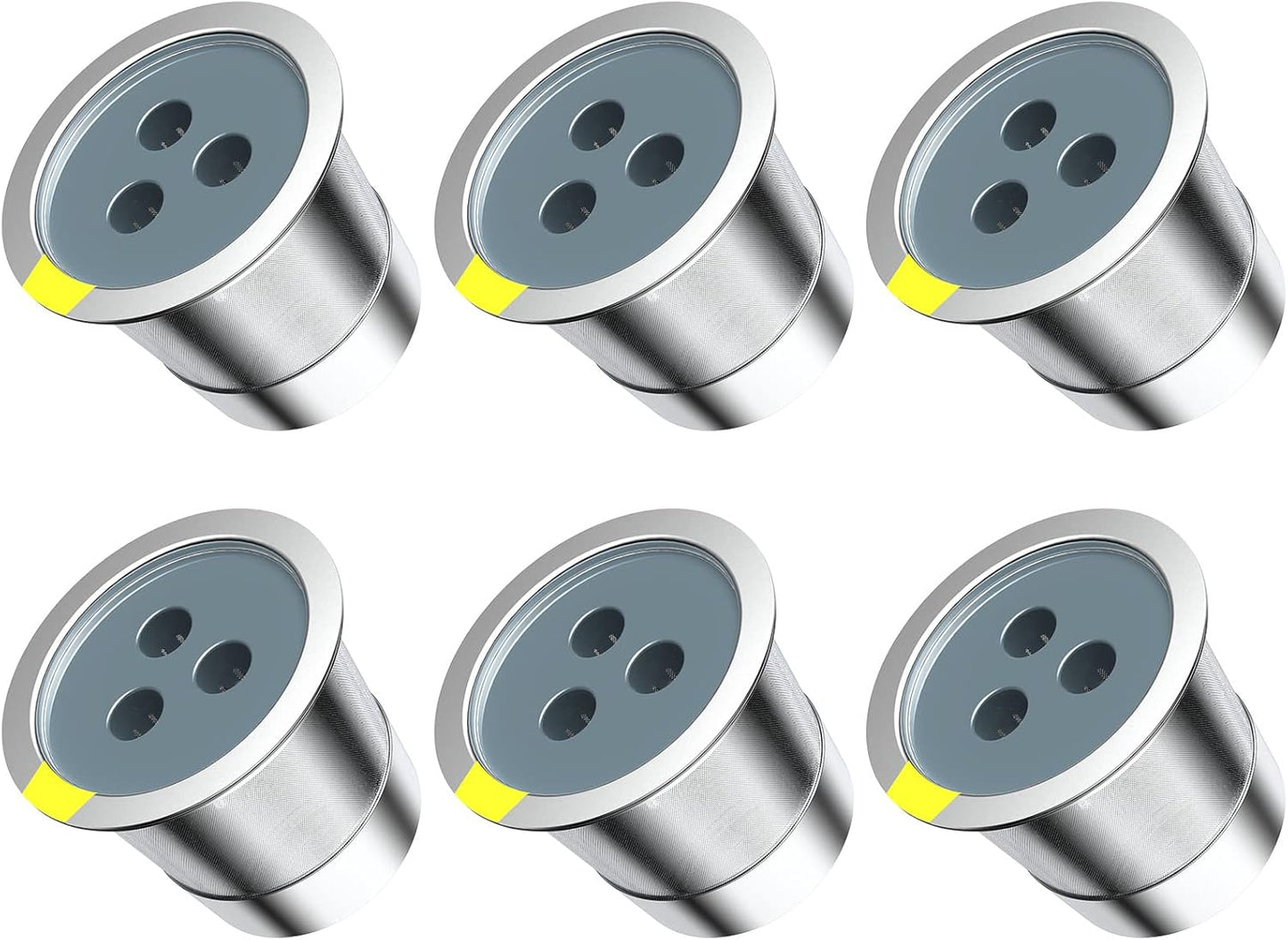 Stainless Steel Reusable K Cups Compatible for Ninja Coffee Maker,Upgrade 6 Pack K Cups Reusable Coffee Pods,Permanent Coffee Filters Fit for Ninja CFP201 CFP300 CFP301 CFP400 (6 Pack)