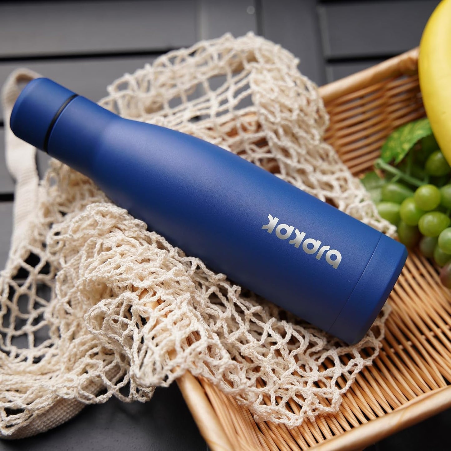 BJPKPK 17oz Insulated Water Bottles Stainless Steel Sports Water Bottles Keep Cold and Hot for Travel Dishwasher Safe,Sea Blue