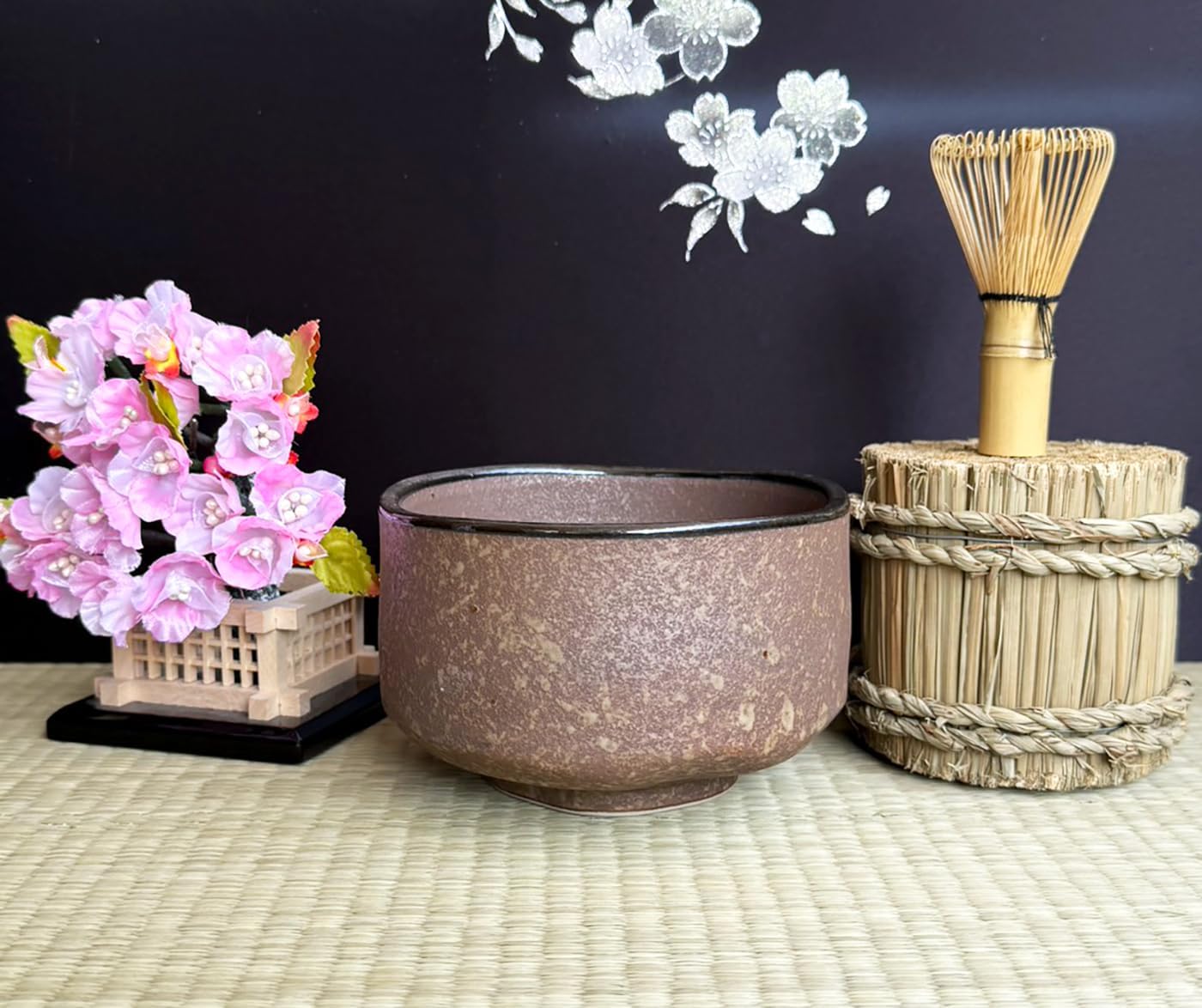 Japanese Traditional Handcrafted Mino Matcha Chawan Tea Bowl Cup Ceremony Tableware Pottery (Kin Kesshou)