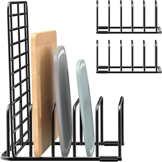 Cutting Board Organizer, [2-Pack] Cutting Board Holder Rack Baking Cookie Pan Sheets Cooling Small Racks Storage Stand for Kitchen Cabinet Countertop Bakeware Organizer 7.87 x 7.24 x 3.28 in