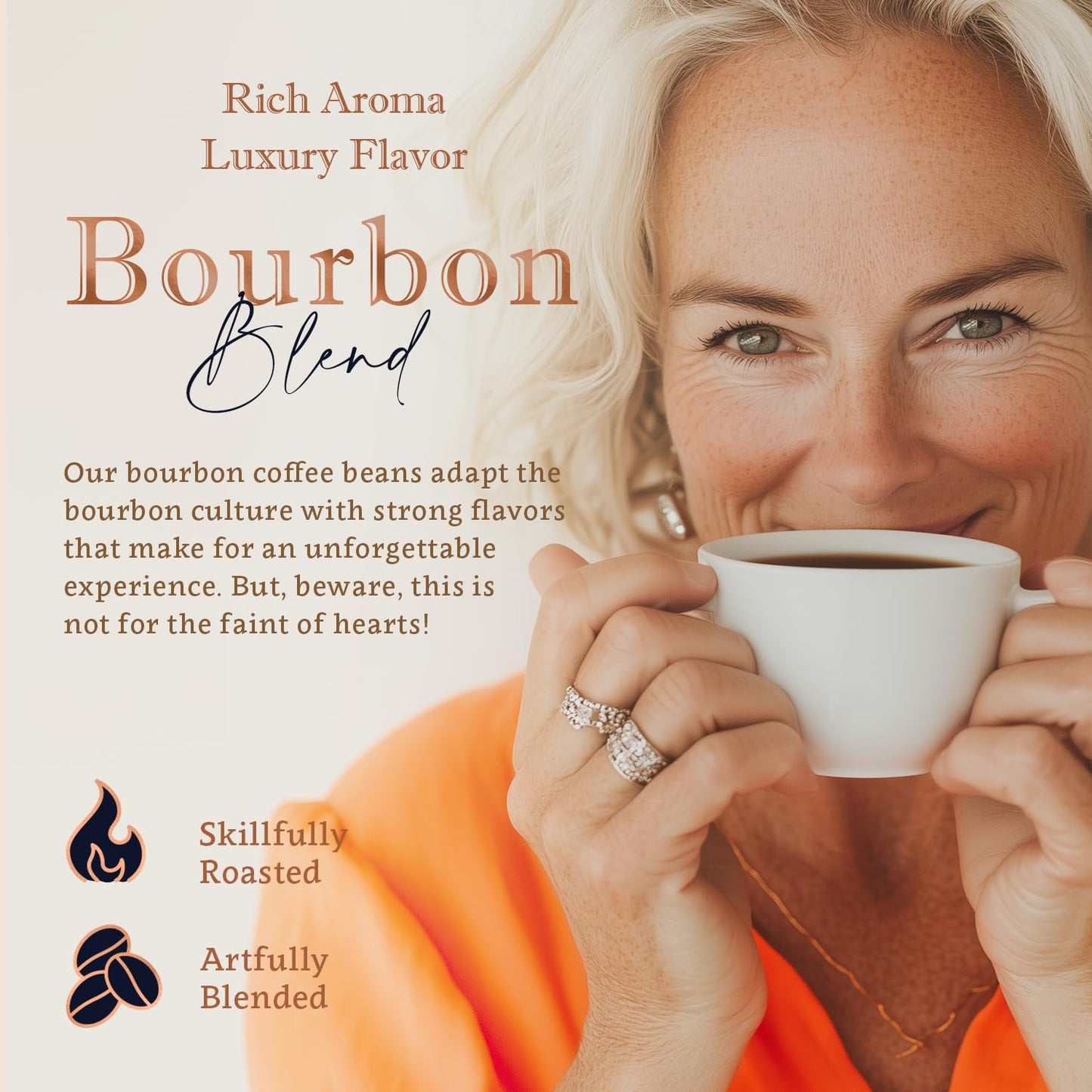 Flavored Ground Coffee – Bourbon, 100% Arabica, Single Origin, Medium Roast, USDA Organic, Naturally Flavored – by Coffea Flavor