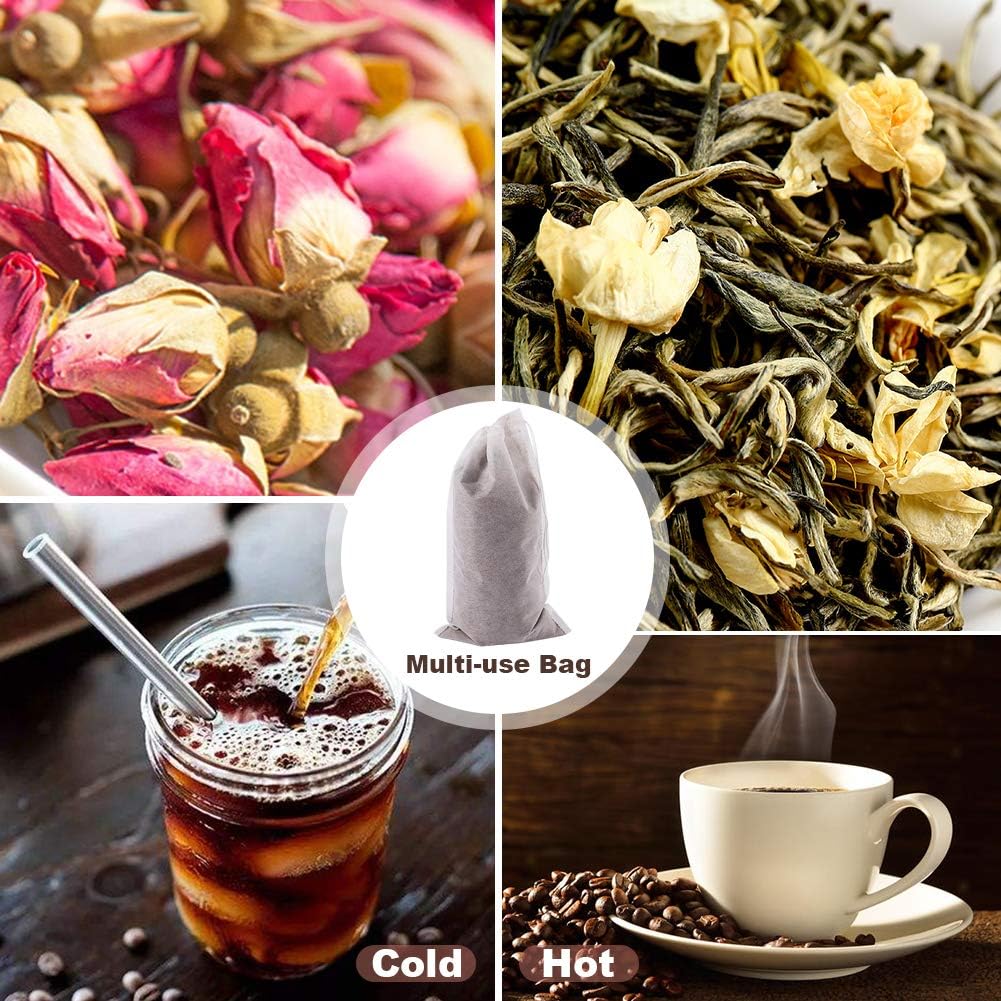 YQL Cold Brew Coffee Filter,50PCS 6X10 Inch No Mess Cold Brew Coffee Bags Disposable Mesh Brewing Bags Tea Filter Bag for Cold Brew Coffee or Tea(4x6/8x12inch Available)