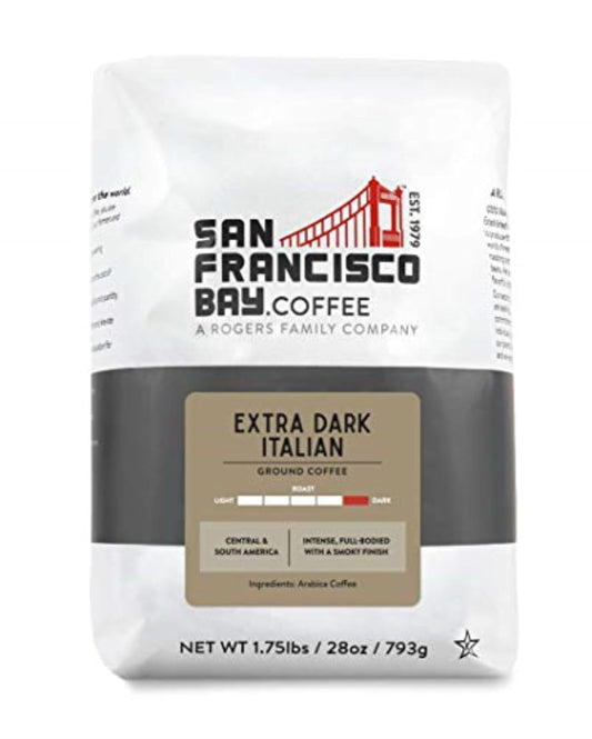SF Bay Coffee Extra Dark Italian 28 oz Bag, Ground Dark Roast