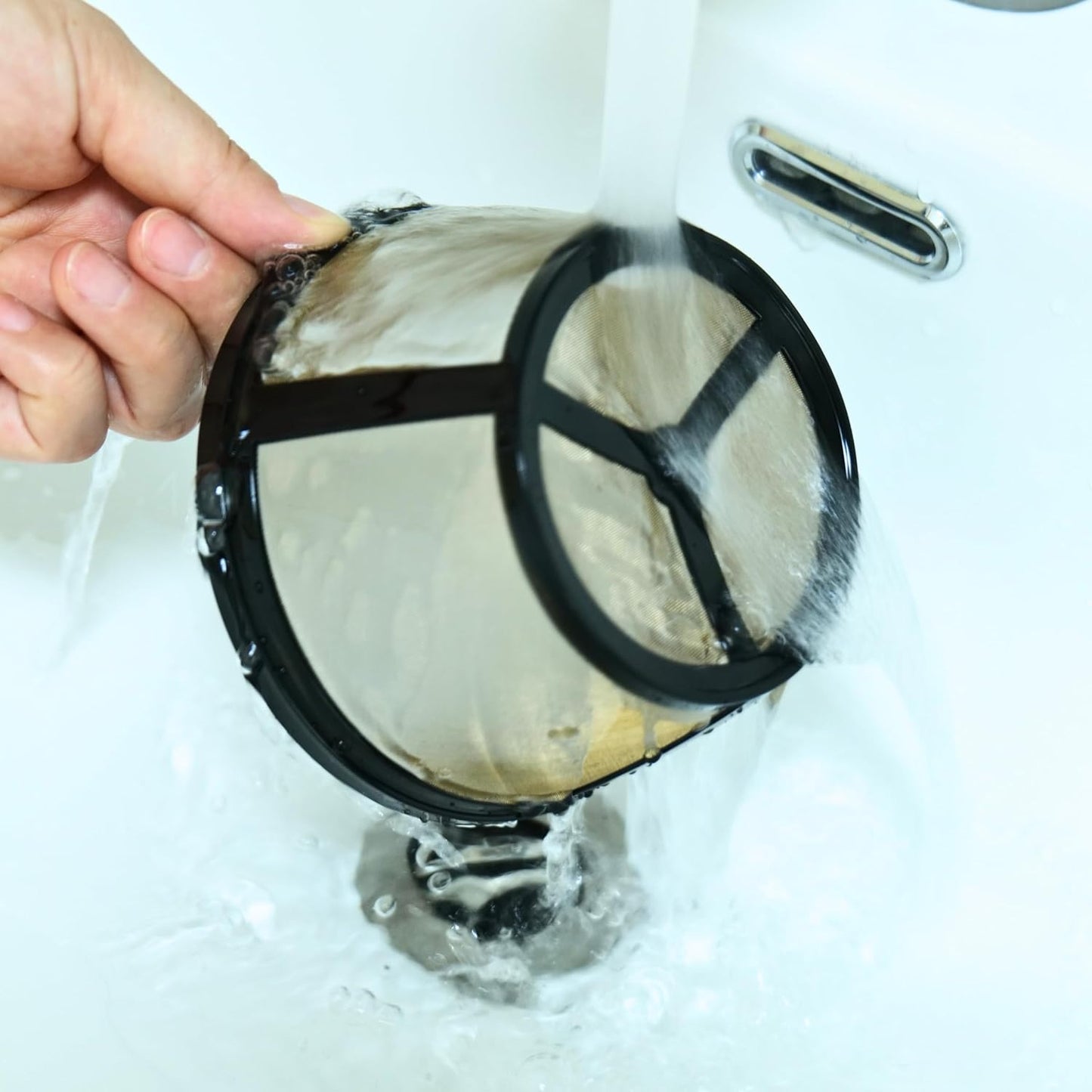 Reusable Coffee Filter Compatible with Mr. Coffee, Black+Decker, Cuisinart, Hamilton Beach and other standard 8-12 cup drip coffee makers, Eco-Friendly BPA Free Replacement for Paper Filters (1 Pack)