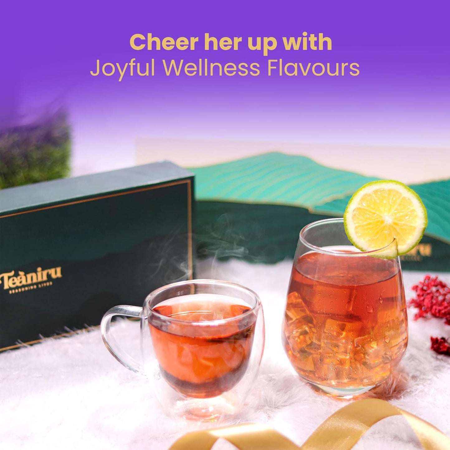 Teaniru, Gourmet Tea Collection – 6 Flavored Loose Leaf Set | 100% Pure Leaf with Real Ingredients | Gluten Free Tea – Brew it Hot or Cold, Serves up to 200 Cups | Gourmet Gift Sets for Him/Her