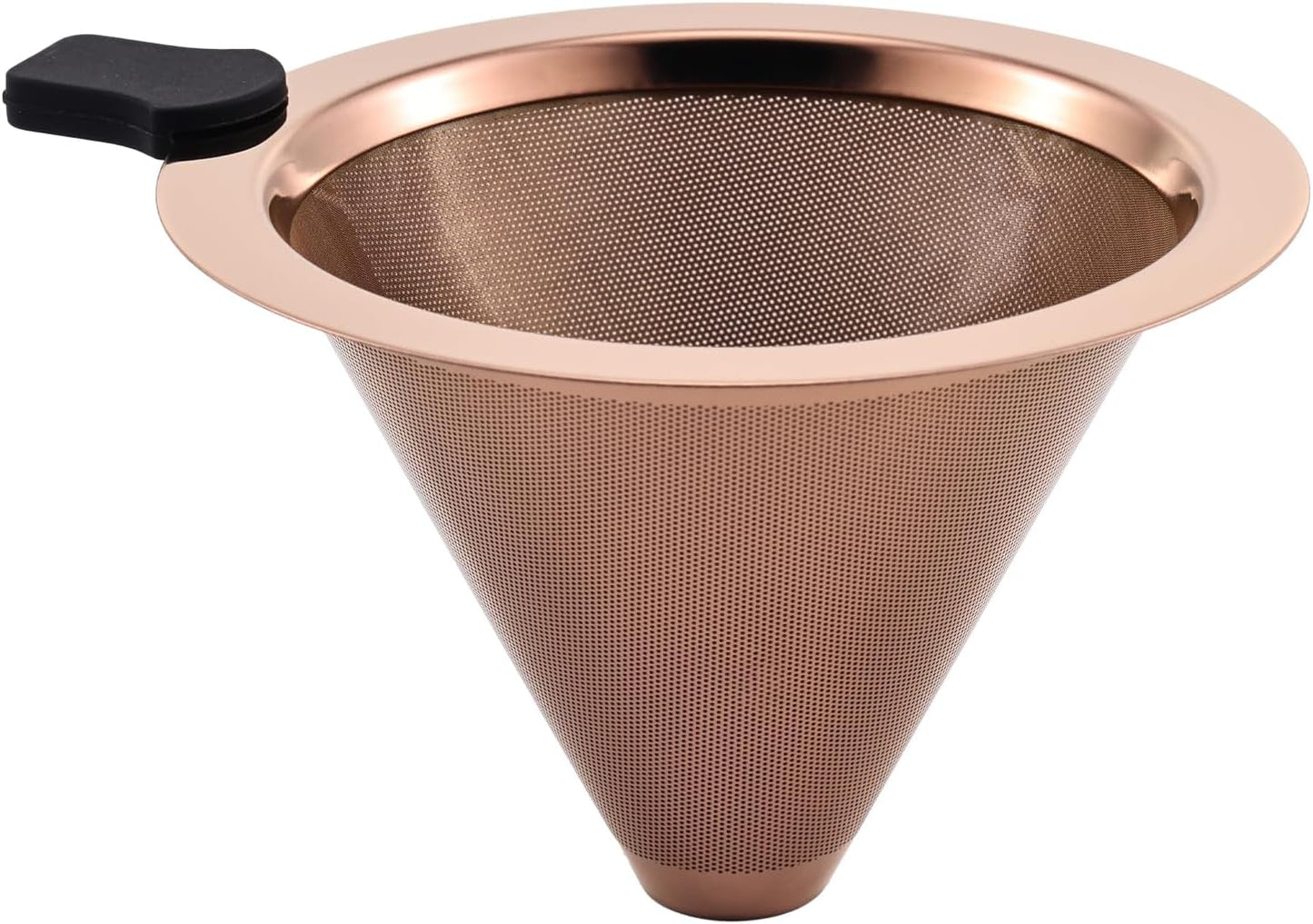 Small Size Pour Over Coffee Filter Dripper, Stainless Steel Metal Cone Drip Coffee Filter, Paperless and Permanently Reusable, Double Mesh Coffee,Tea Filter for 1-2 Cups
