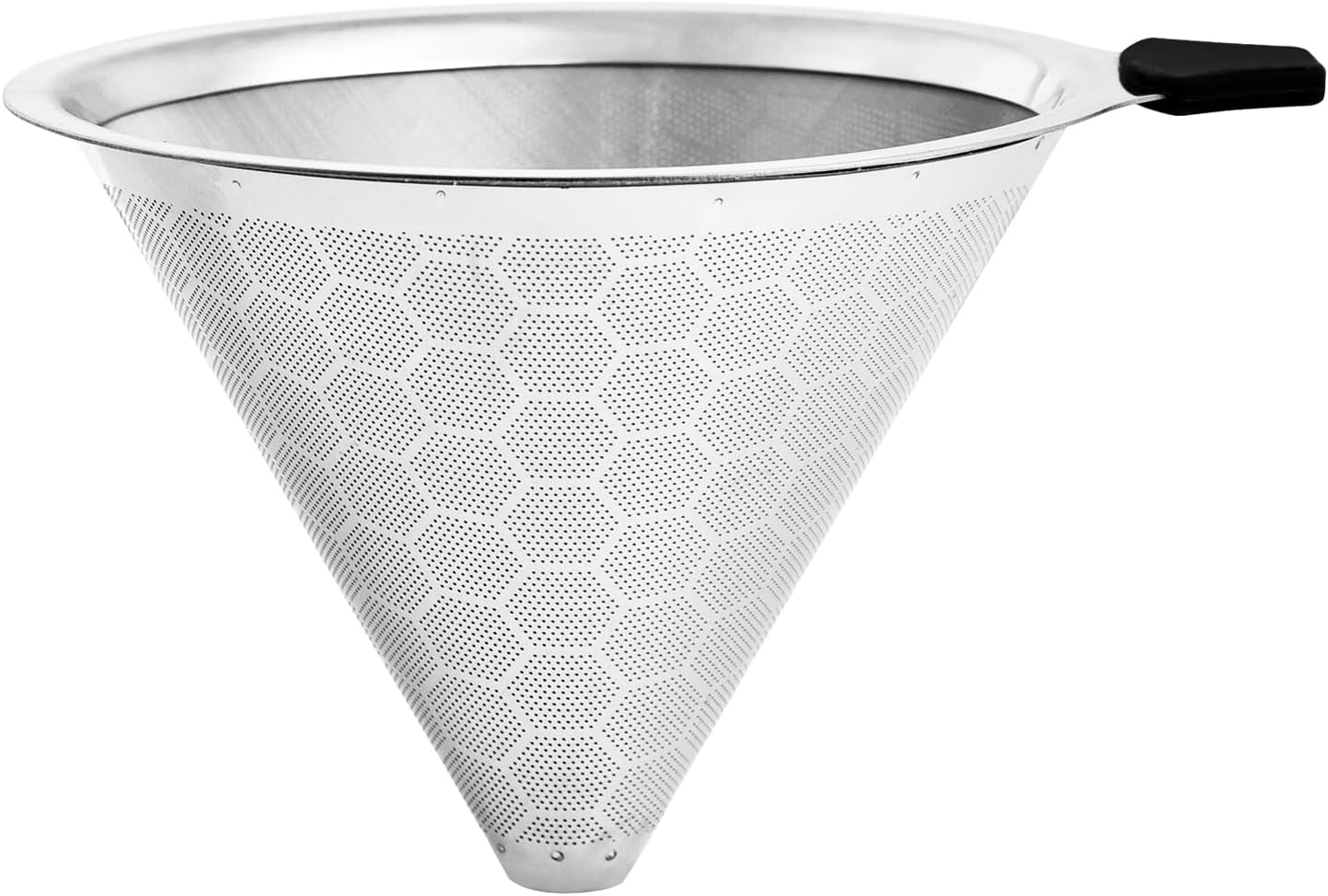 Pour Over Coffee Filter Compatible with Chemex & Hario V60 02 03, Reusable Stainless Steel Metal Cone Slow Drip Coffee Filter, 2-4 Cups Coffee Pour Over Dripper Filters