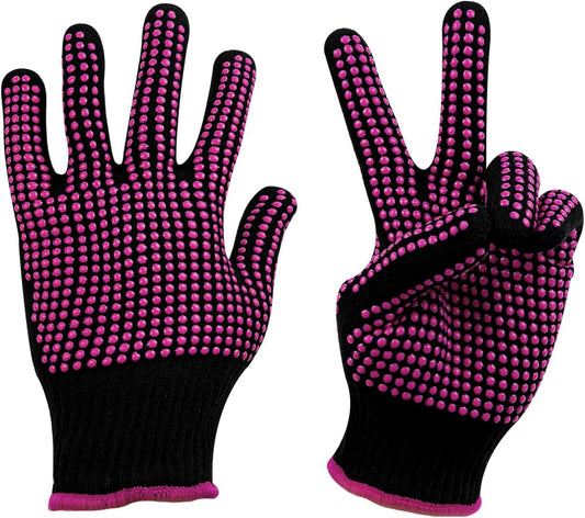 HTVRONT Heat Resistant Gloves for Sublimation - 2Pcs Heat Gloves for Sublimation with Silicone Bumps, Heat Resistant Work Gloves for Women, Universal Fit Size