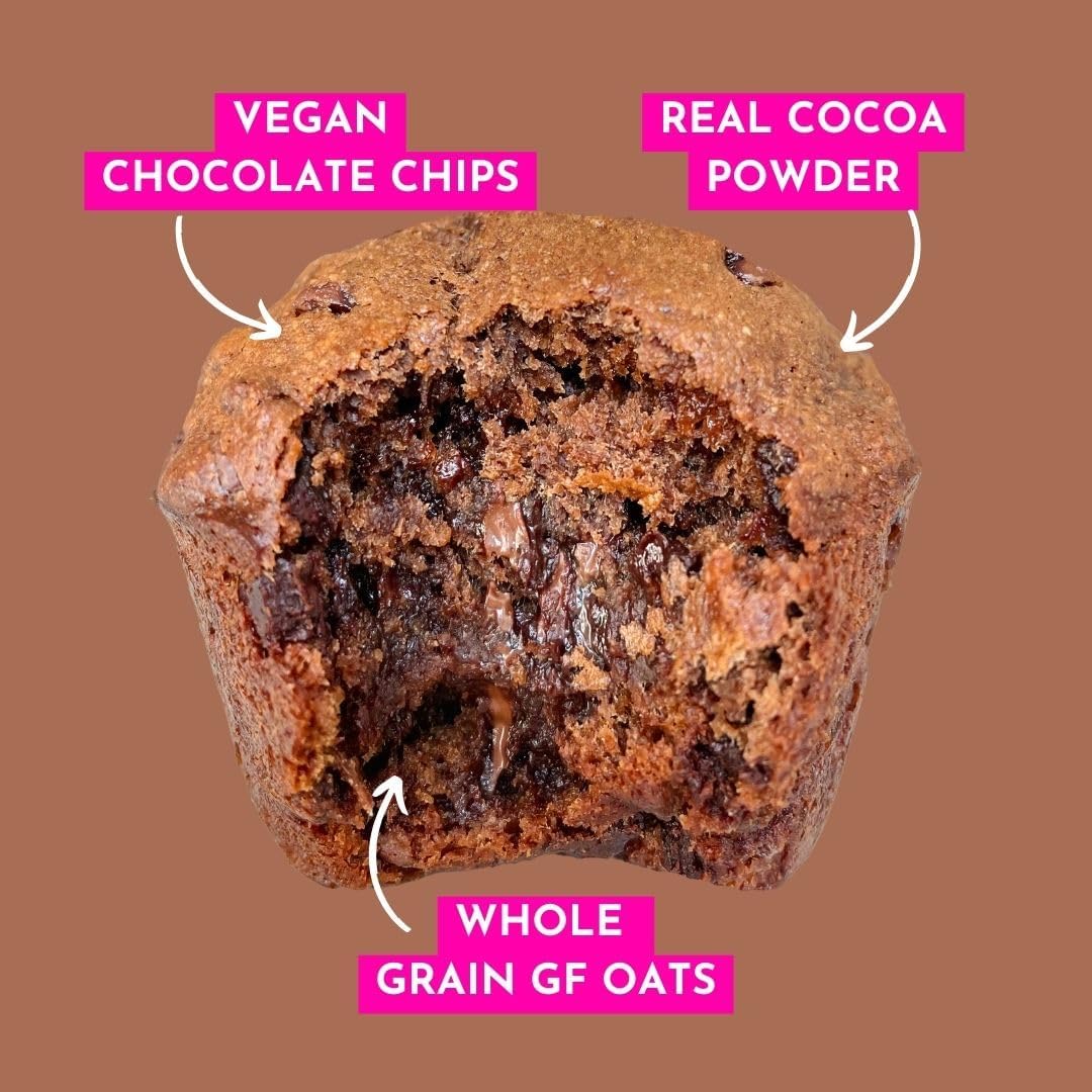 GoNanas Fudge Brownie Oat Flour Banana Bread Mix, Suitable for Plant Based Vegan Diets, Gluten Free Dairy Free Snacks, Healthy Snacks For Adults, Muffin Mix, Nut Free, Cupcakes Dessert, NON-GMO, 4pk