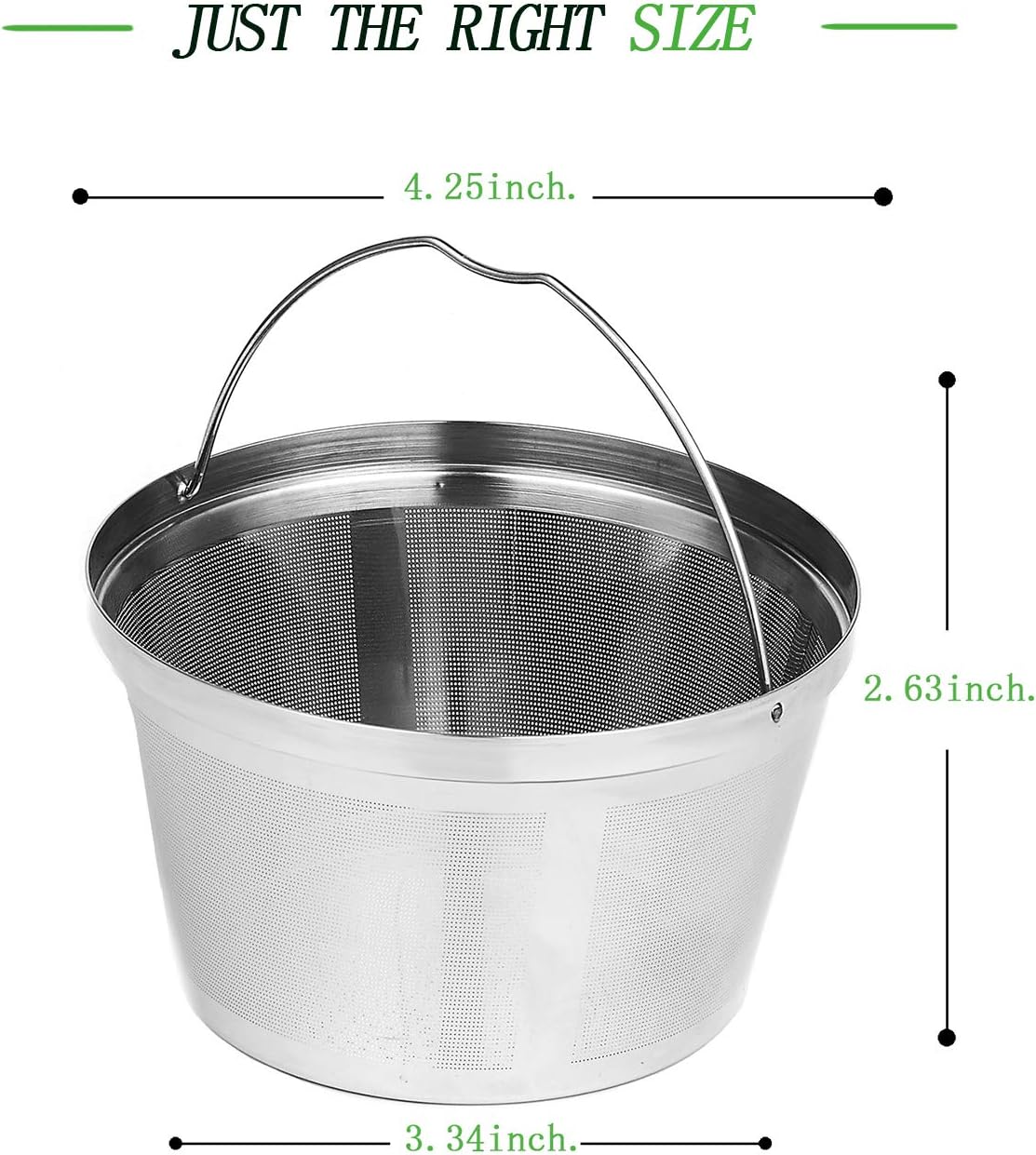 Stainless Steel Reusable Coffee Filters Basket 8 12 Cup Sturdy Permanent Coffee Filter fit for Mr. Coffee Black,Decker Coffee Makers 8 12 cups