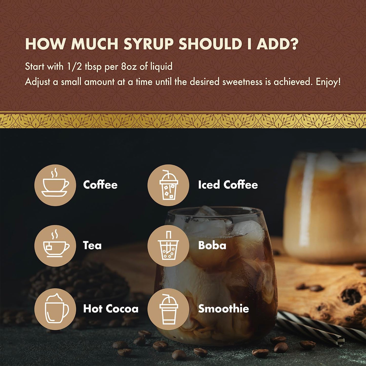 ChocZero Sugar Free Coffee Syrup, Irish Cream Flavor, Simple Syrup Drink Mix, Mudslide Cocktails, Protein Shakes & Baking, Gluten Free, All Natural, 25.4 Ounces (Pack of 1)